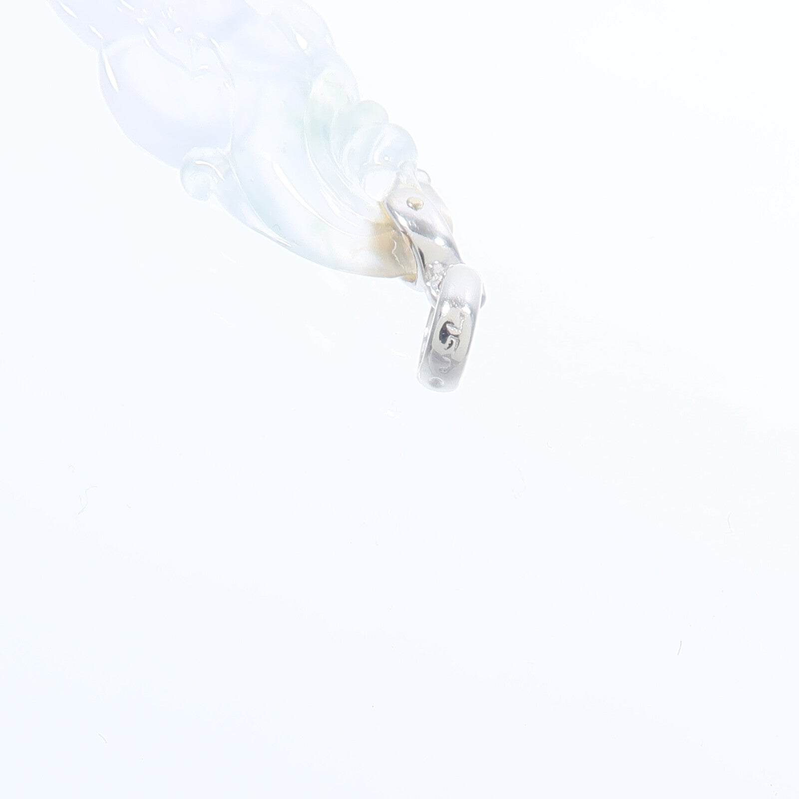 JEWELRY 18K白金Jade Pendant Top翡翠吊墜