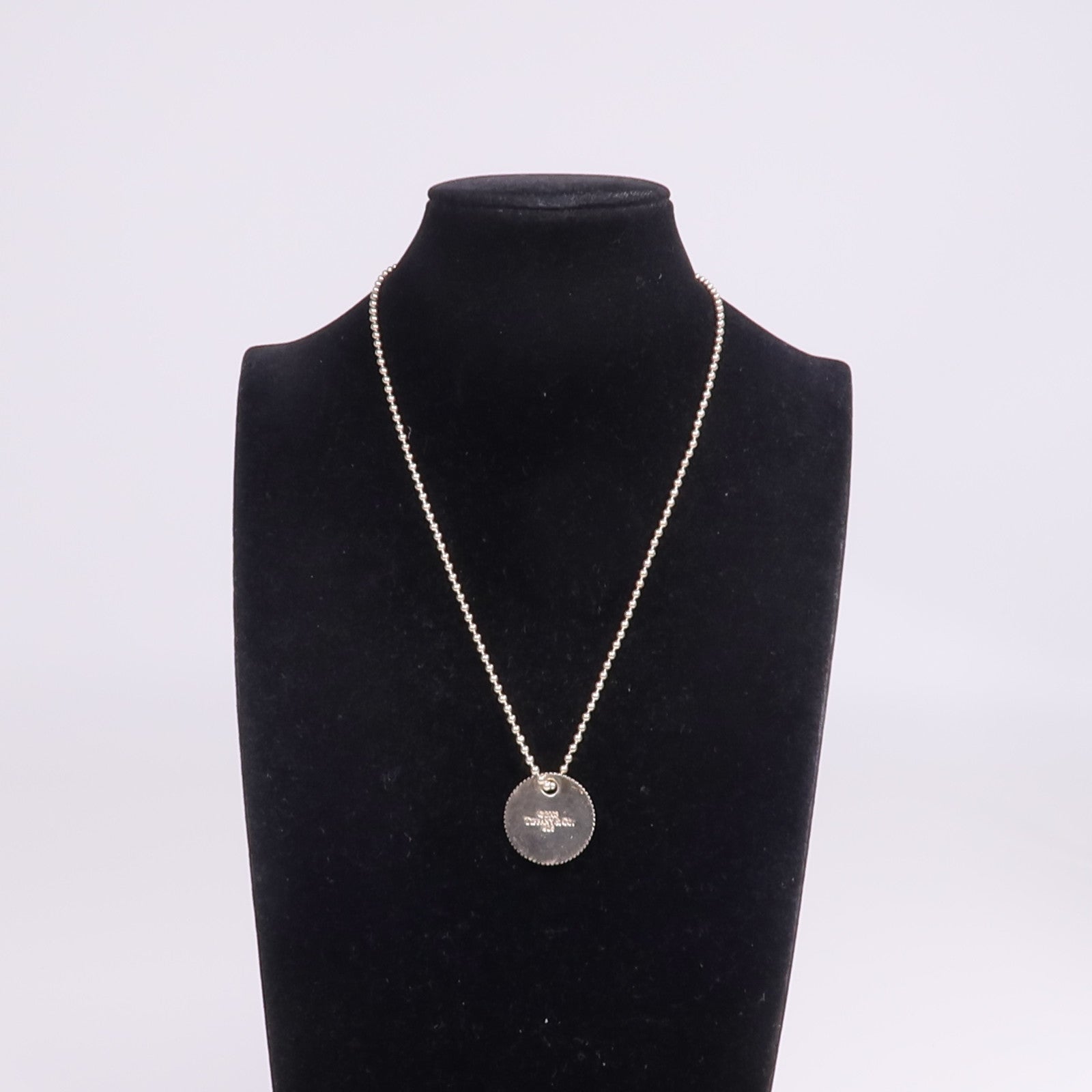TIFFANY＆CO 925純銀Round Disc Necklace項鍊