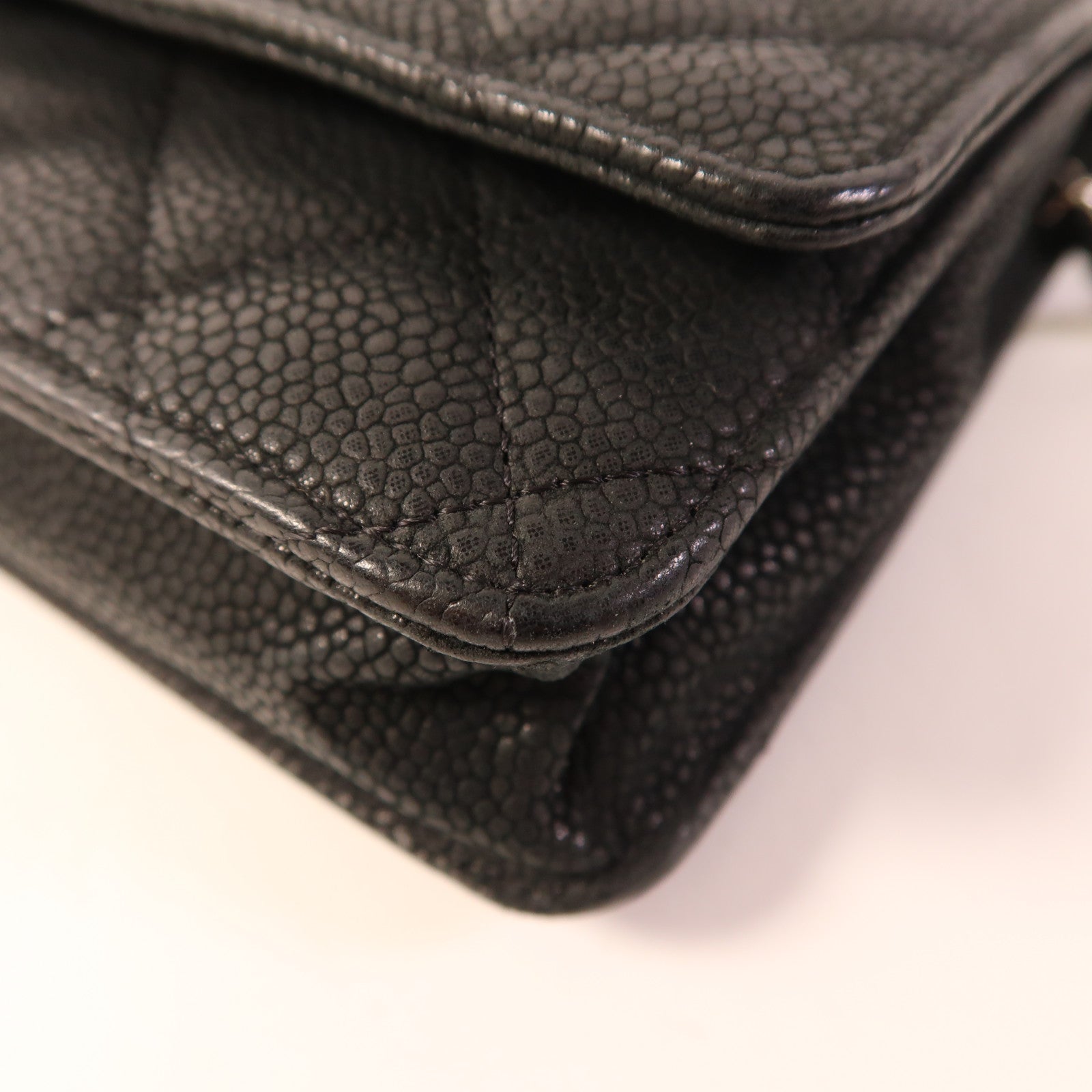 CHANEL 牛皮皮革WOC Wallet On Chain銀扣鏈帶肩背袋