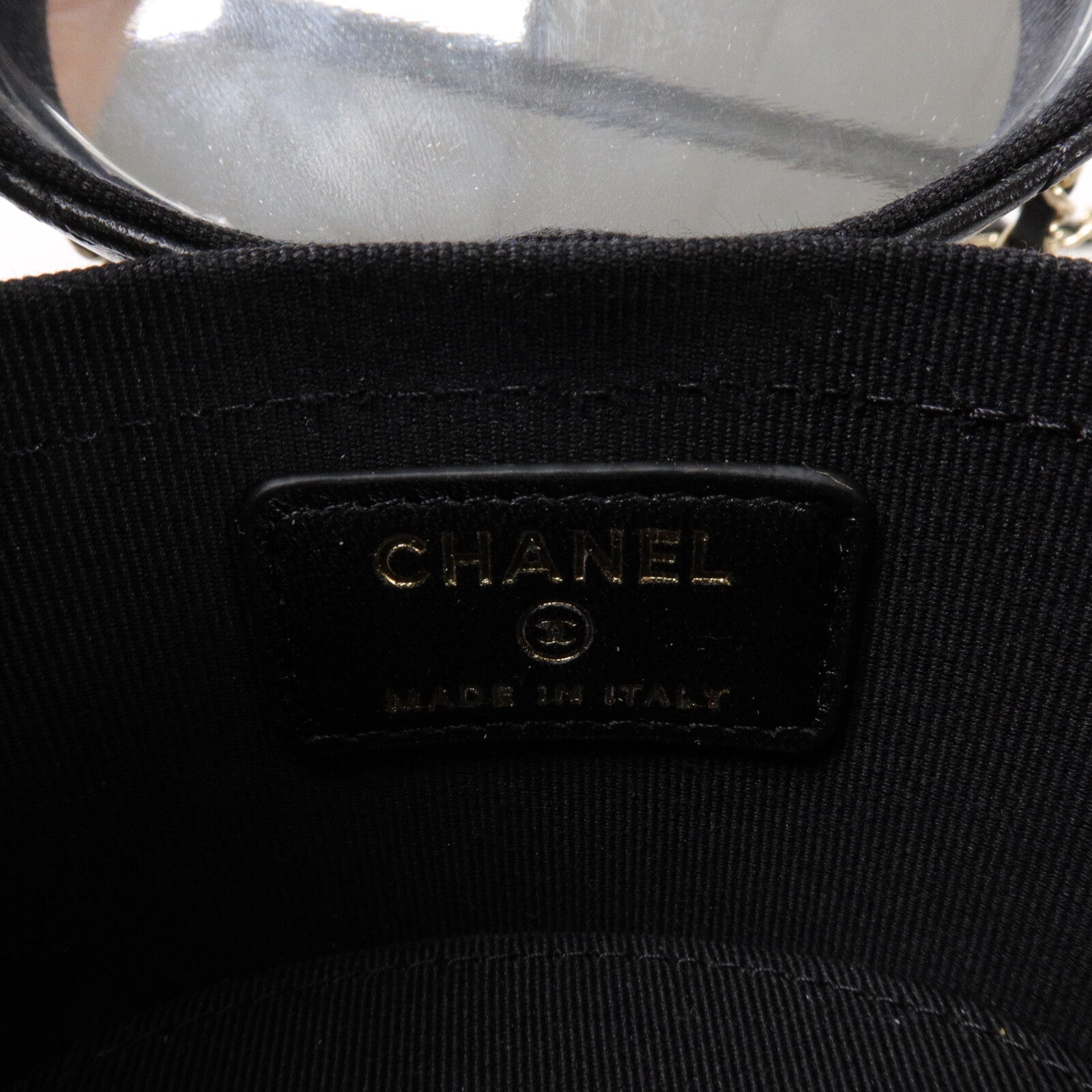 CHANEL 牛皮皮革Vanity Case鏈帶肩背袋