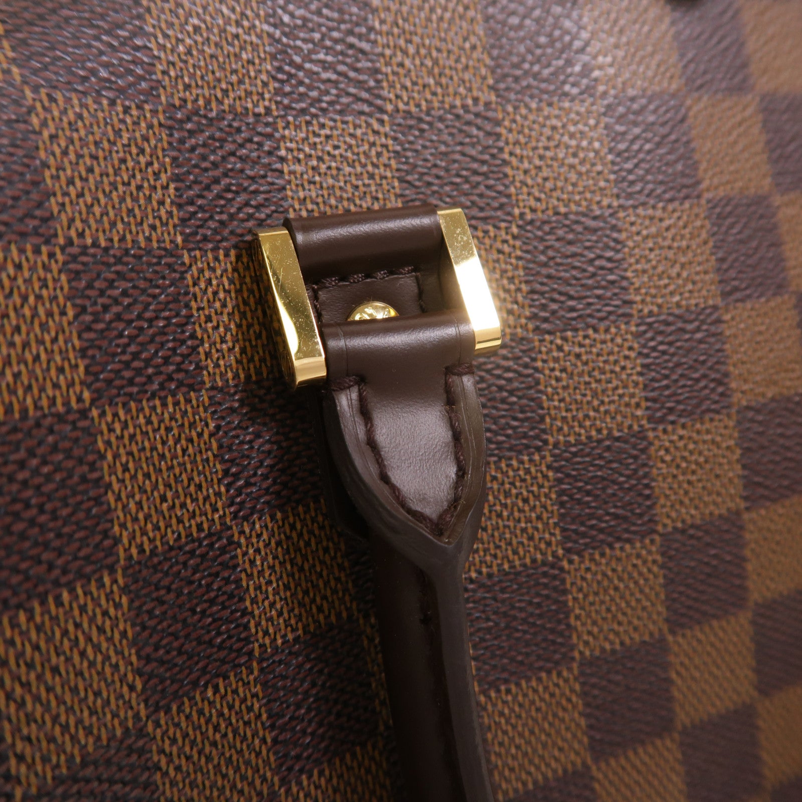 LOUIS VUITTON Damier Ribera MM金扣手挽袋