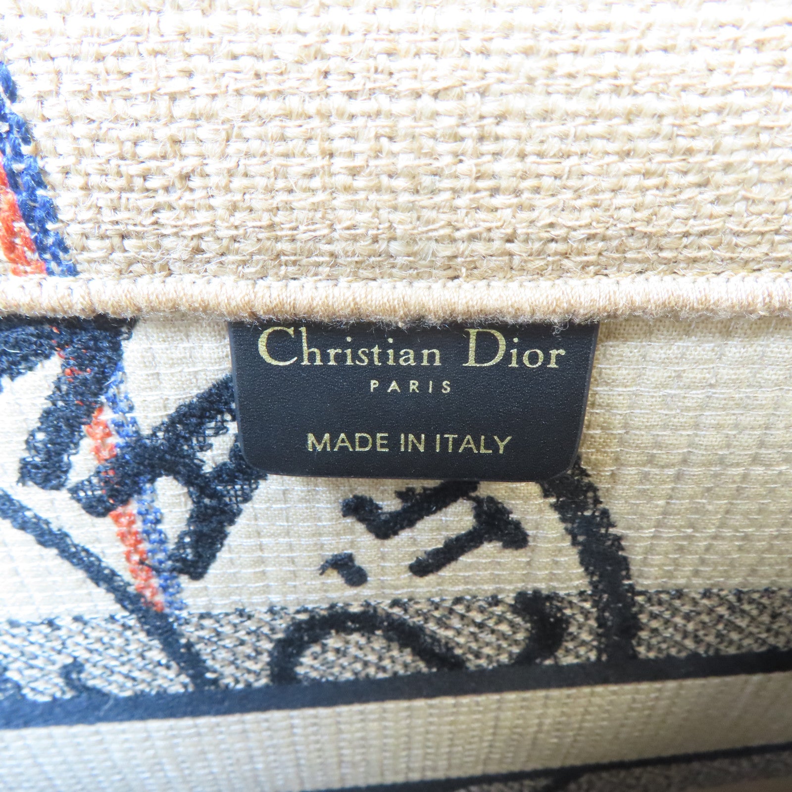 Dior 麻質Book Tote Bag 手挽袋啡色