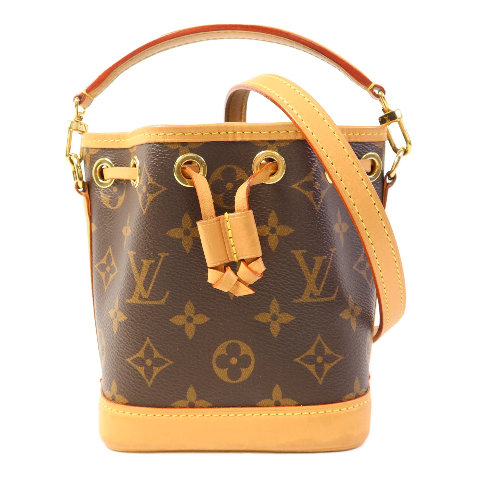 LOUIS VUITTON 【激減優惠】Monogram Nano Noe金扣手挽肩背兩用袋
