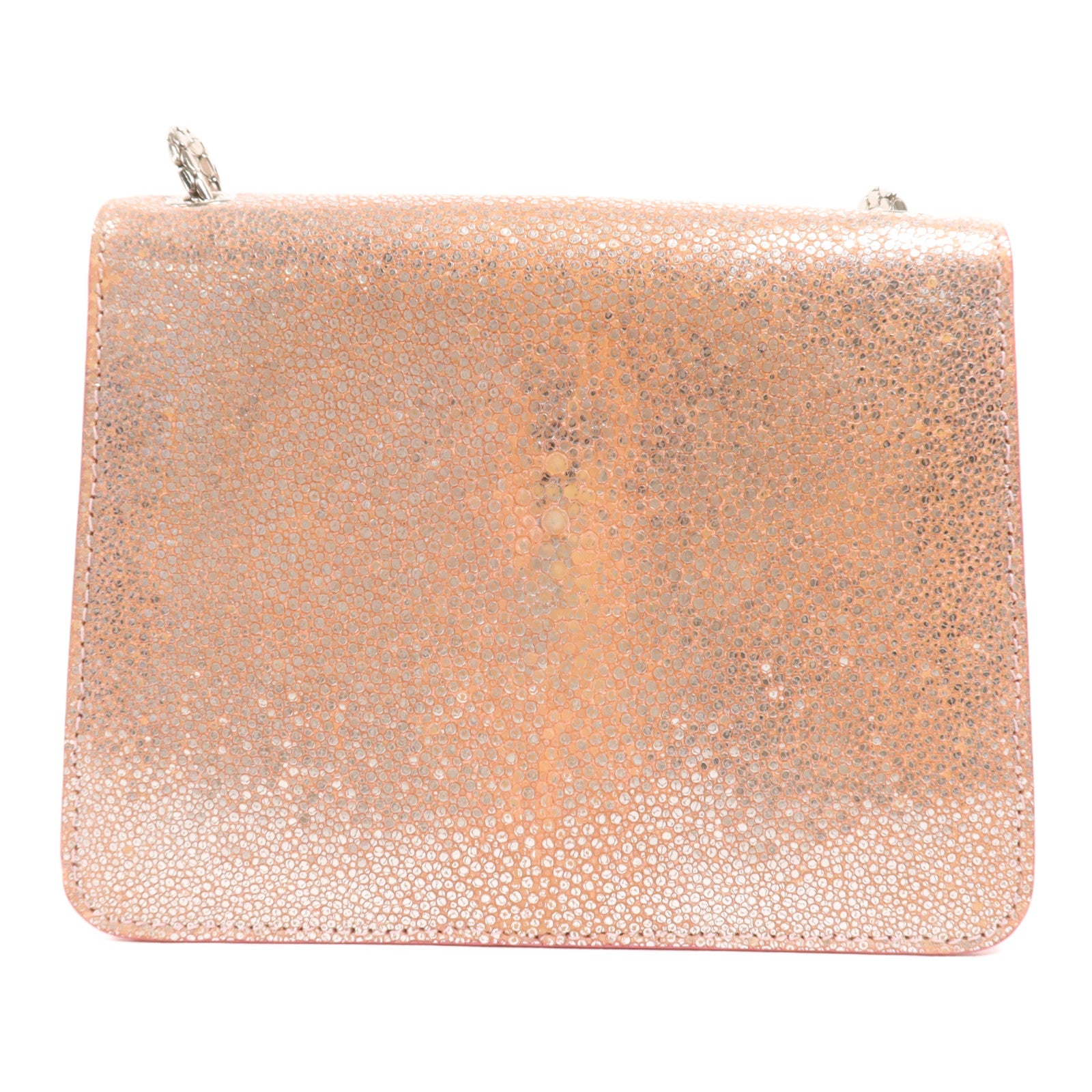 BVLGARI 魔鬼魚皮革Serpenti Forever銀扣鏈帶肩背袋