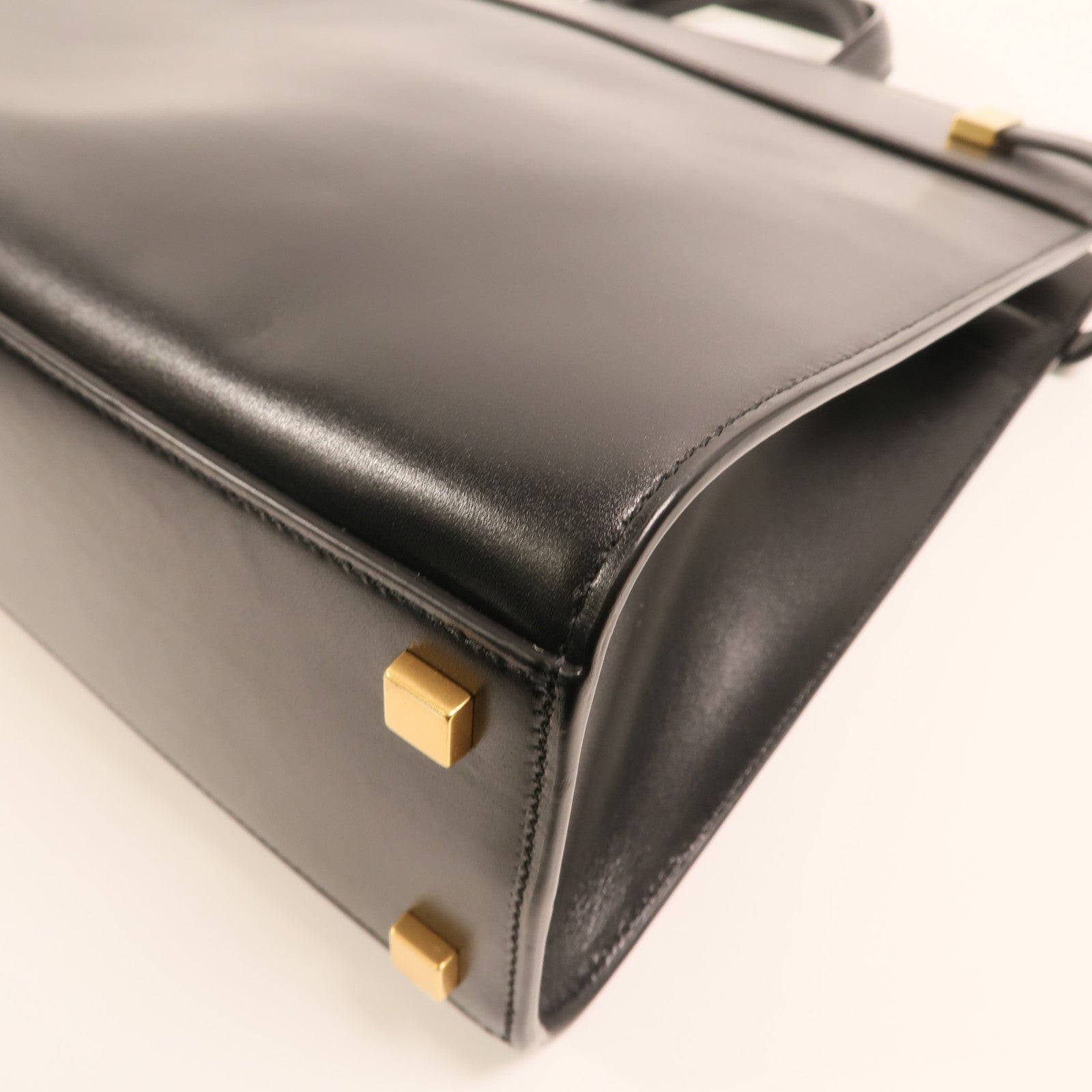 SAINT LAURENT 牛皮皮革Manhattan金扣手挽肩背兩用袋