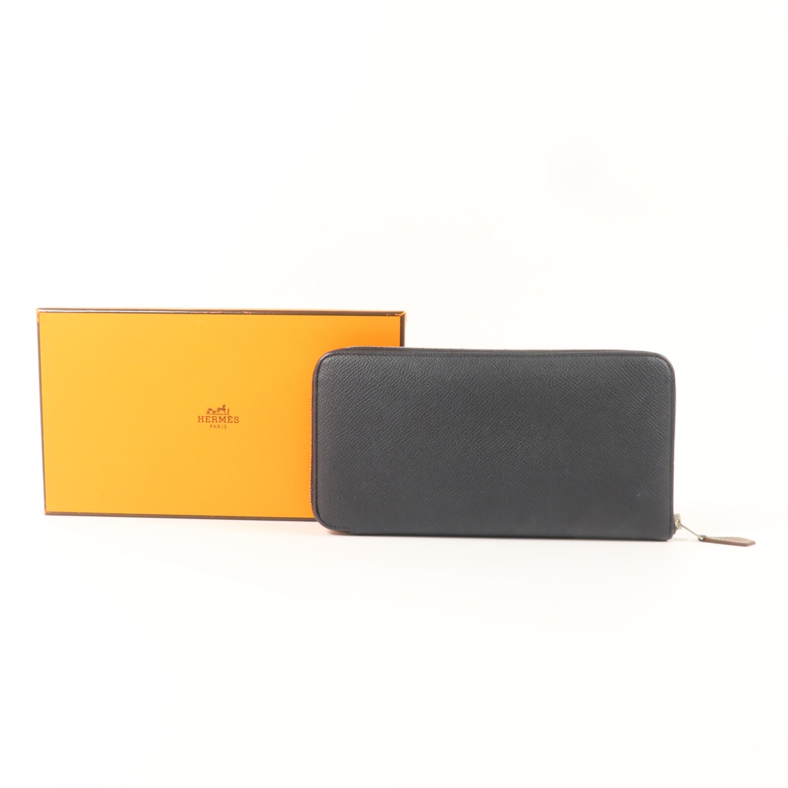 HERMES Epsom皮革Silk In Wallet長錢包Noir