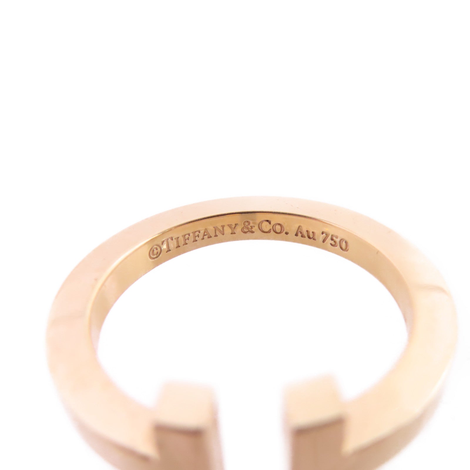 TIFFANY＆CO 18K玫瑰金T Wire Ring戒指US#7.75