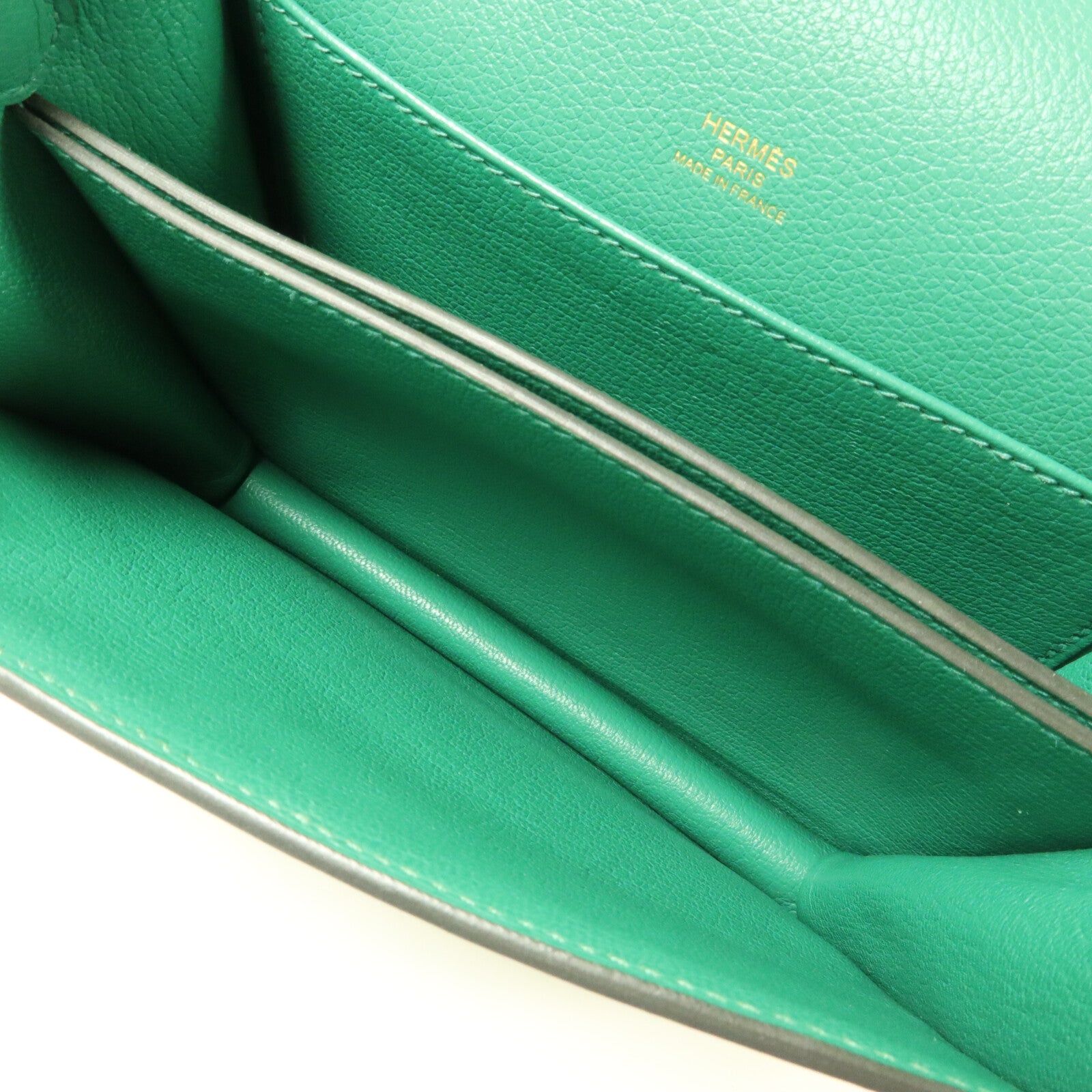 HERMES 【激減優惠】Evercolor皮革Roulis Mini肩背袋Vert Vertigo