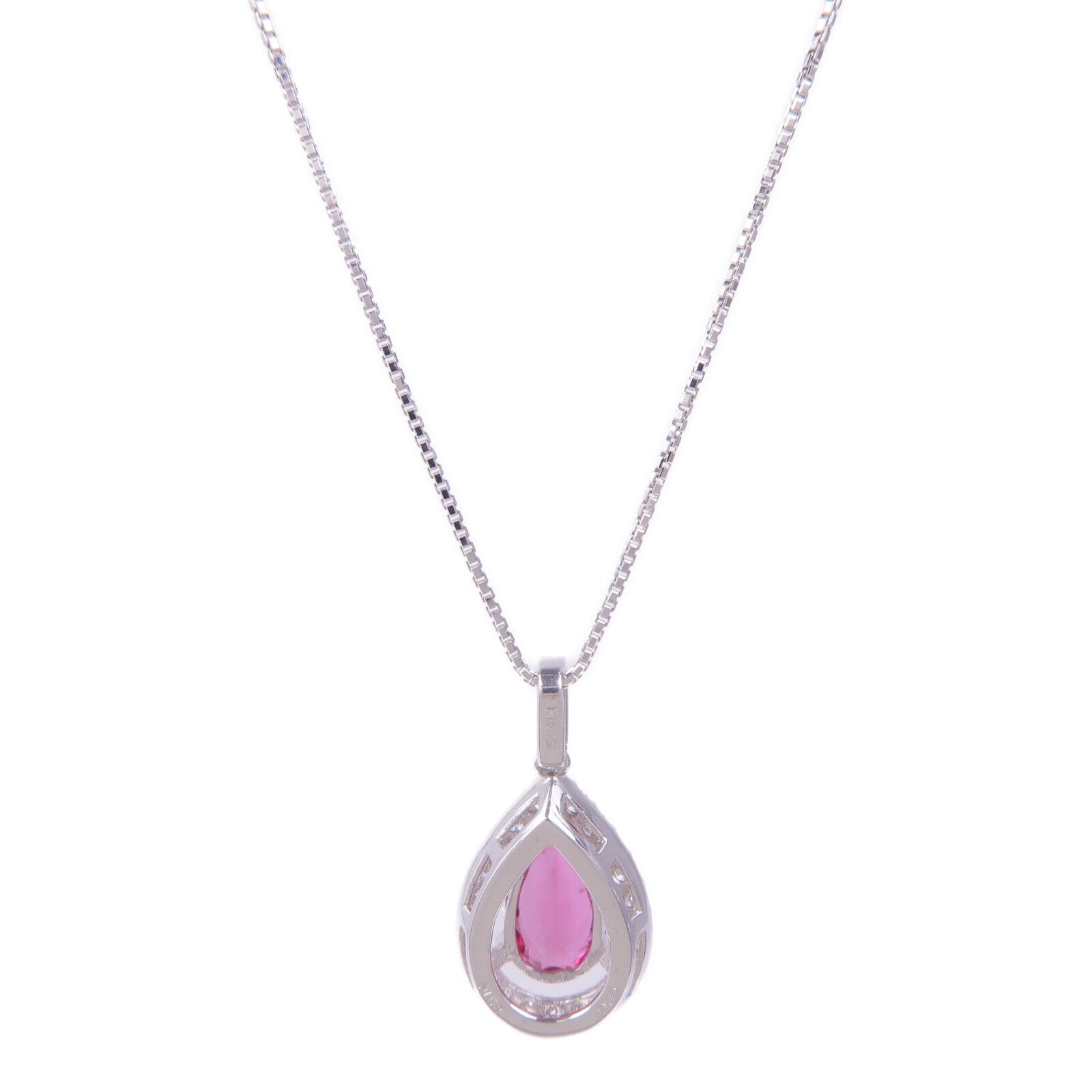 JEWELRY 【激減優惠】18K/14K白金Tourmaline Diamond Necklace碧璽/鑽石項鍊