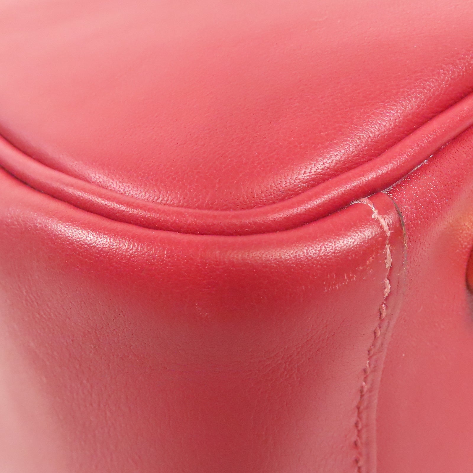HERMES GHW Lindy 30 2 Way Shoulder Bag Veau Swift Leather Rouge Piment Red