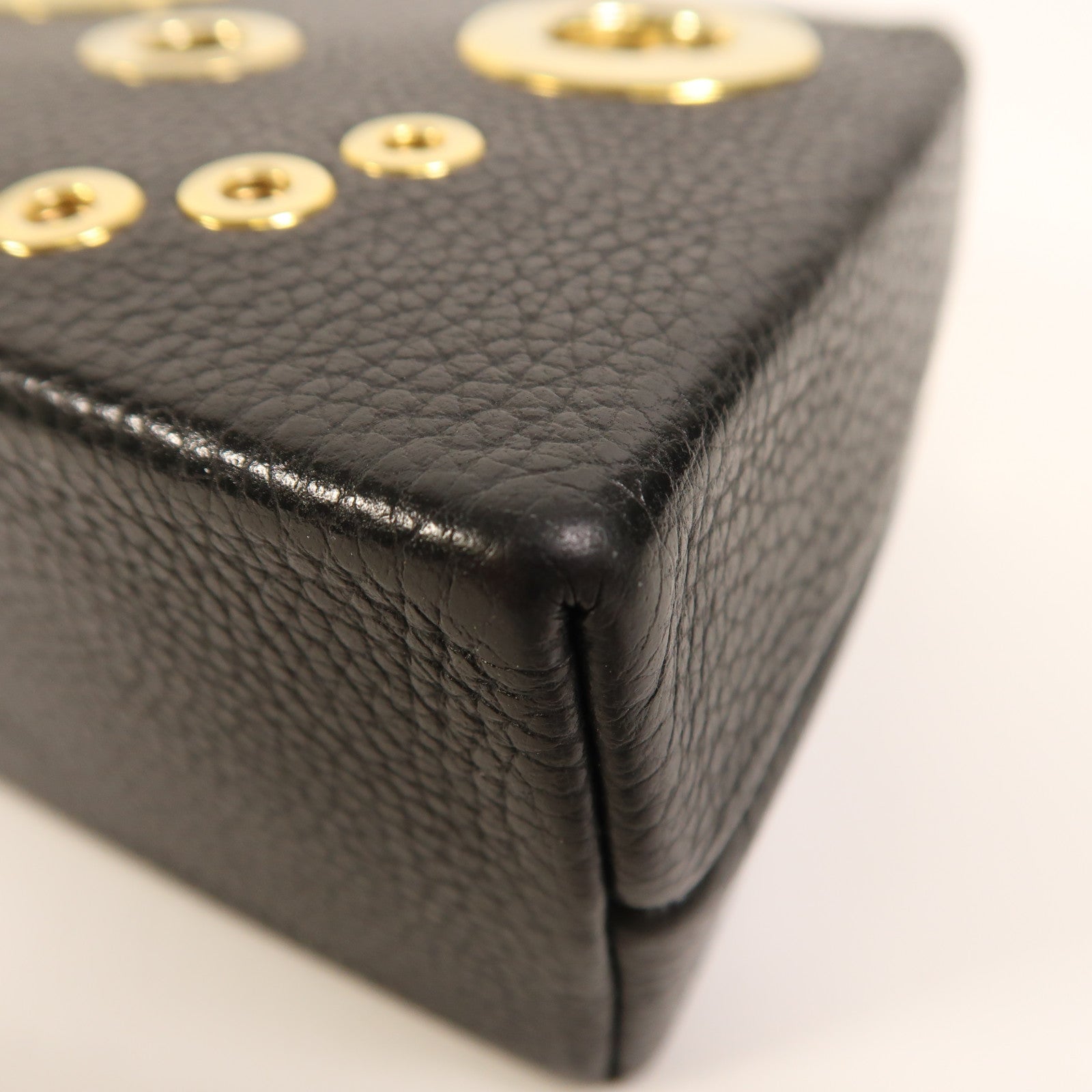 MOSCHINO 牛皮皮革Chain Shoulder金扣鏈帶肩背袋