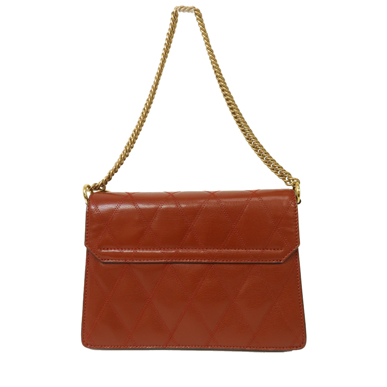 GIVENCHY 牛皮皮革Shoulder Bag金扣手挽肩背兩用袋紅色