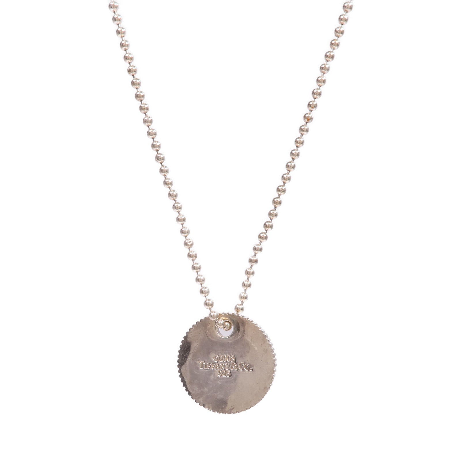 TIFFANY＆CO 925純銀Round Disc Necklace項鍊