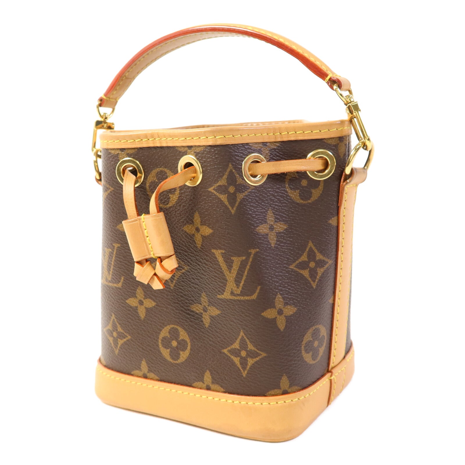 LOUIS VUITTON Monogram Nano Noe金扣手挽肩背兩用袋
