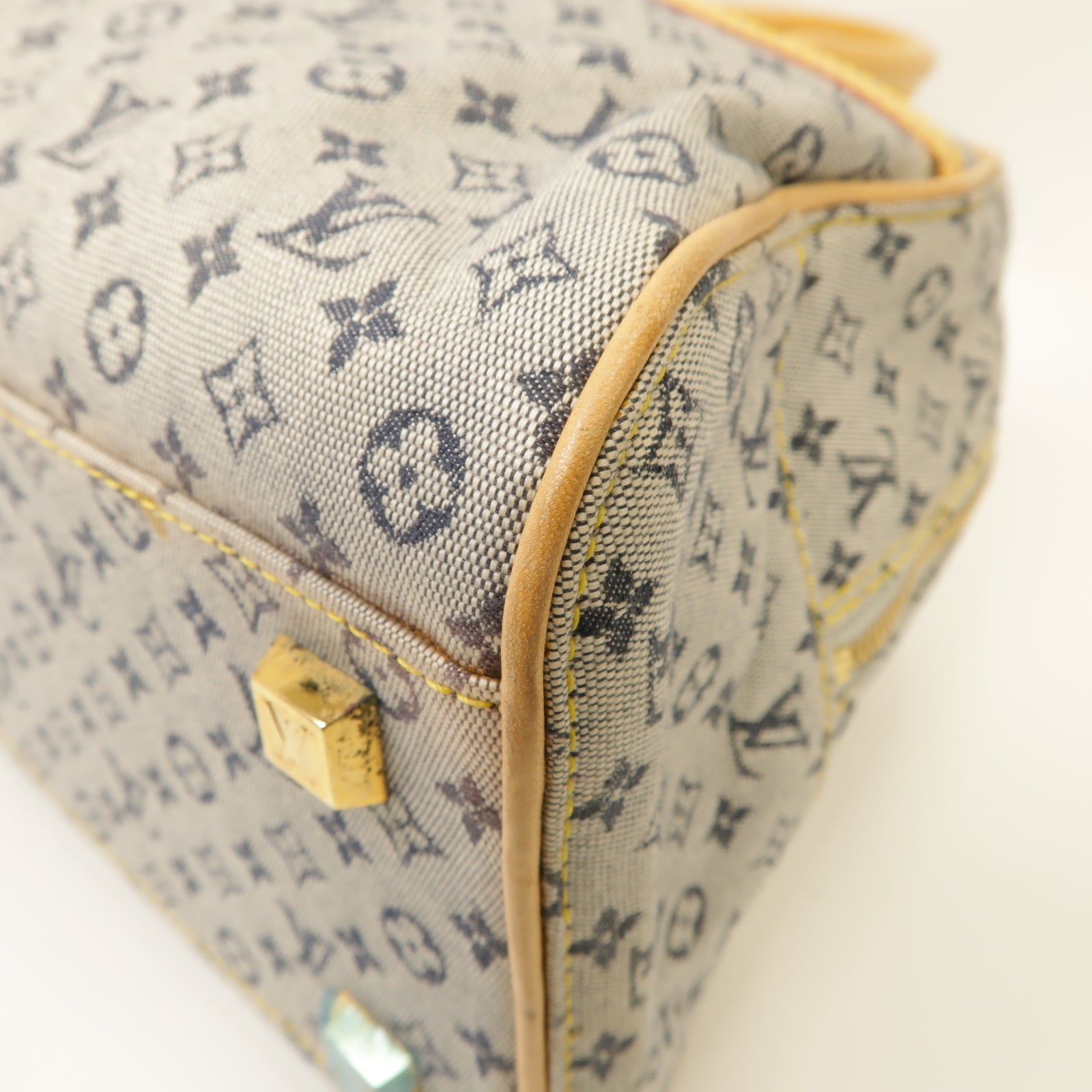 LOUIS VUITTON 【激減優惠】Monogram Mini Marie Hand Bag金扣肩背袋藍色