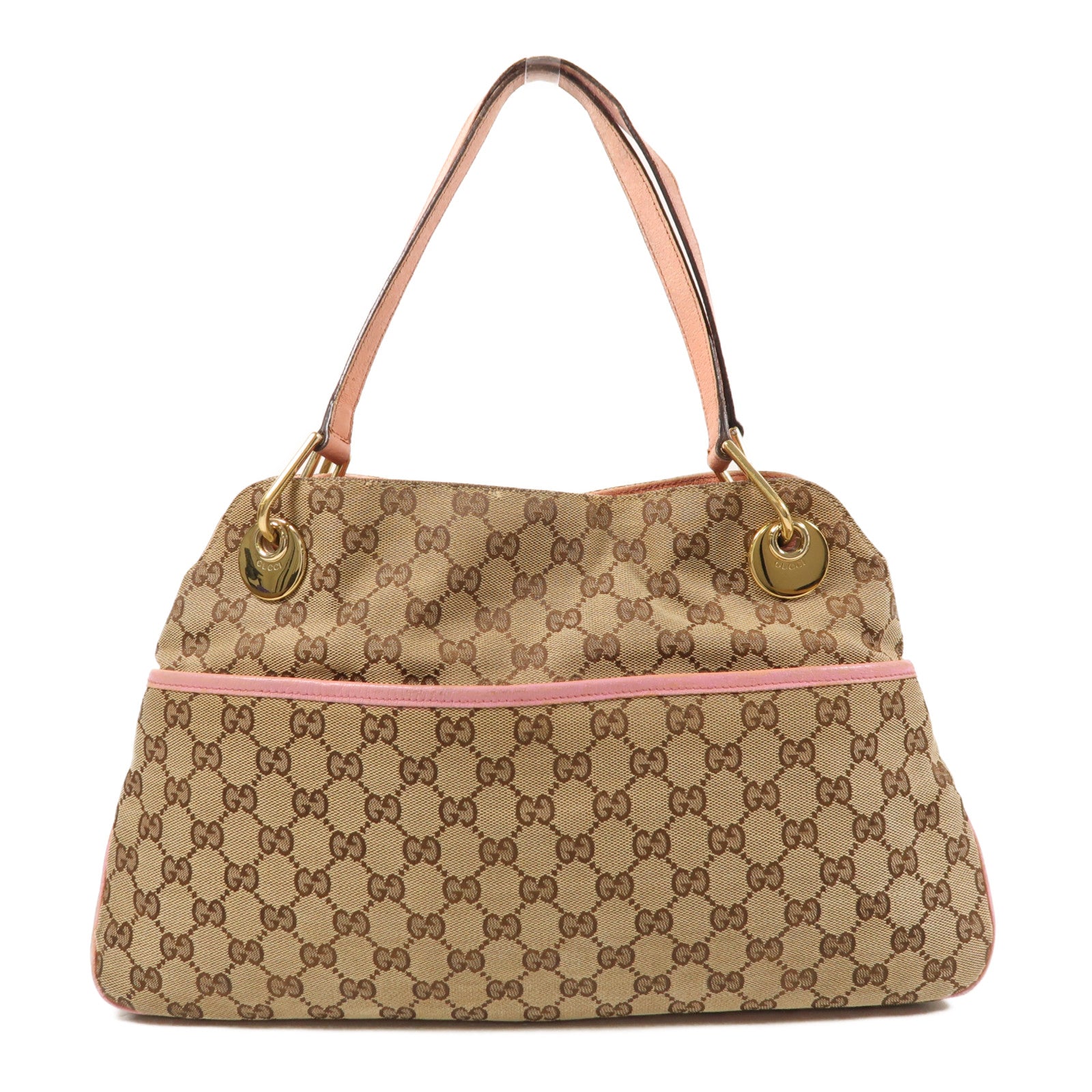 GUCCI 帆布Shoulder Bag金扣肩背袋