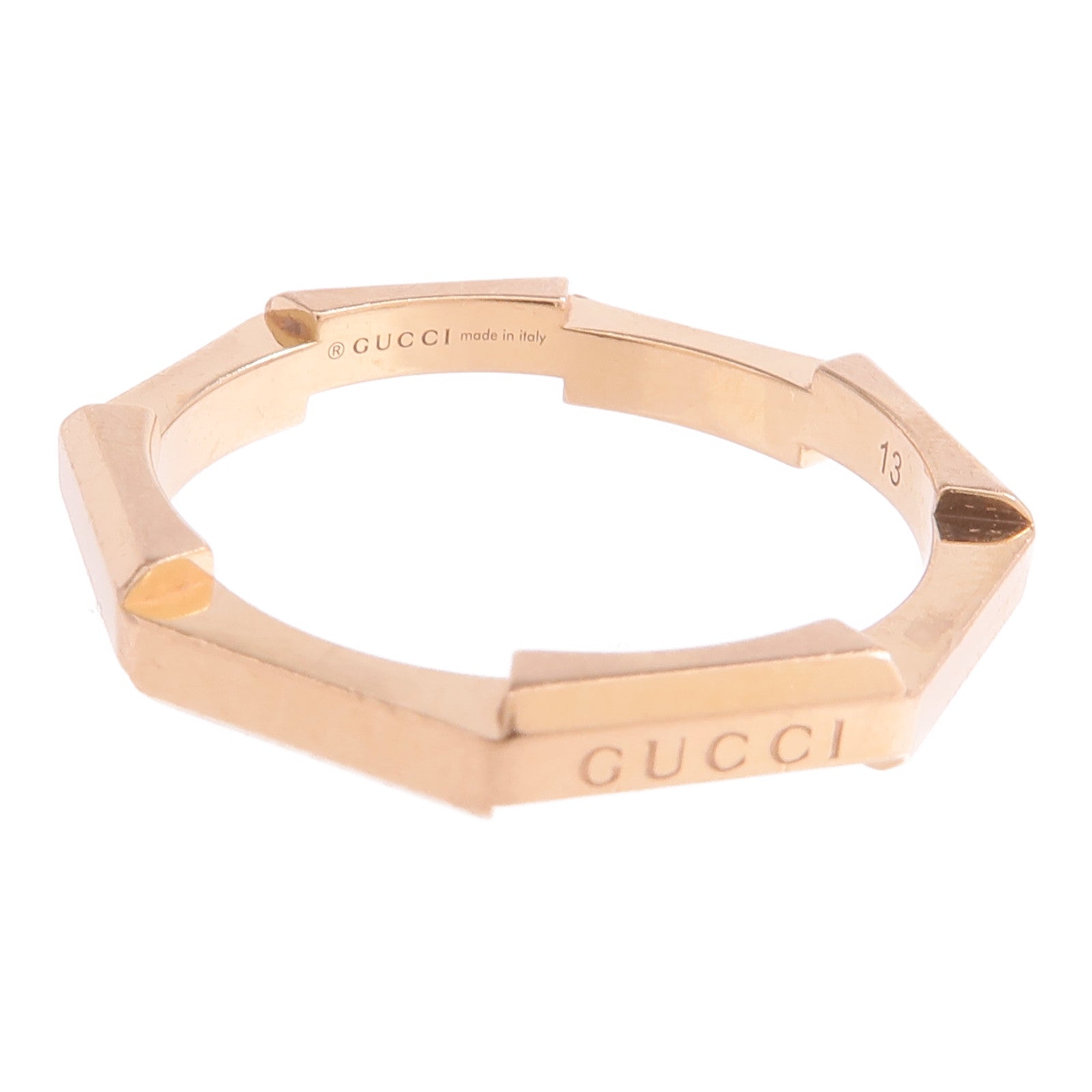 GUCCI 18K玫瑰金Link To Love Ring戒指