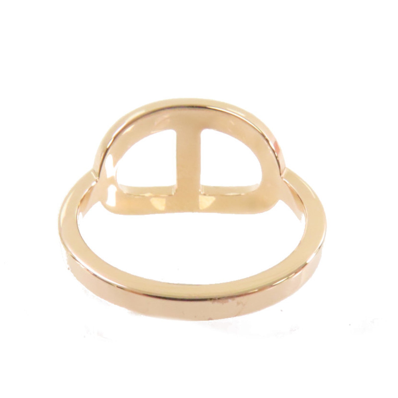 HERMES **【激減優惠】18K玫瑰金/鑽石Bague Chaine d'ancre Ring戒指#49/US#5