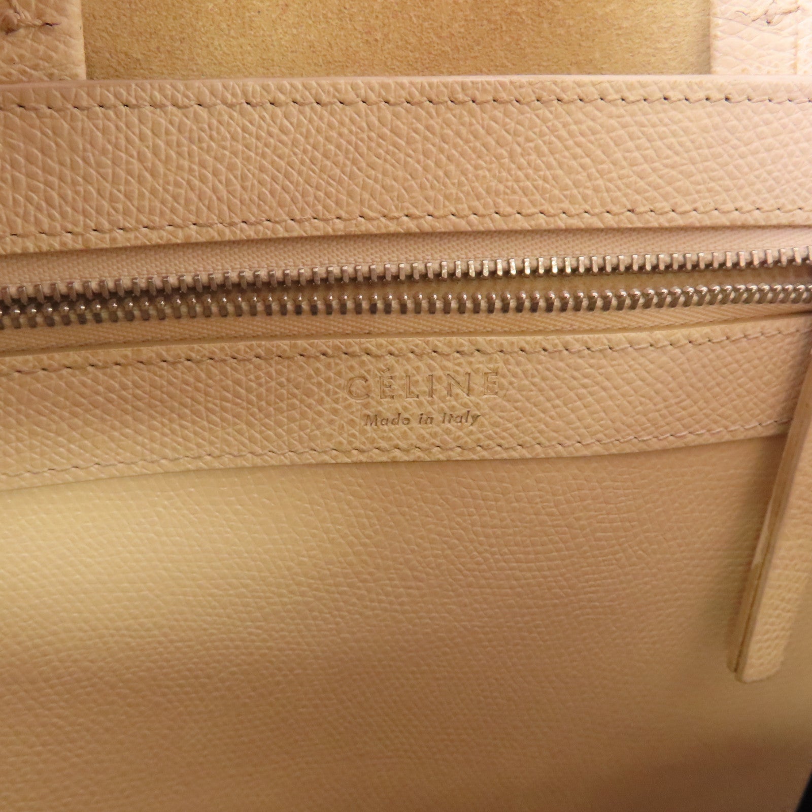 CELINE 【激減優惠】牛皮皮革Cabas Tote 2Way Shoulder Bag手挽肩背兩用袋米白色/黑色