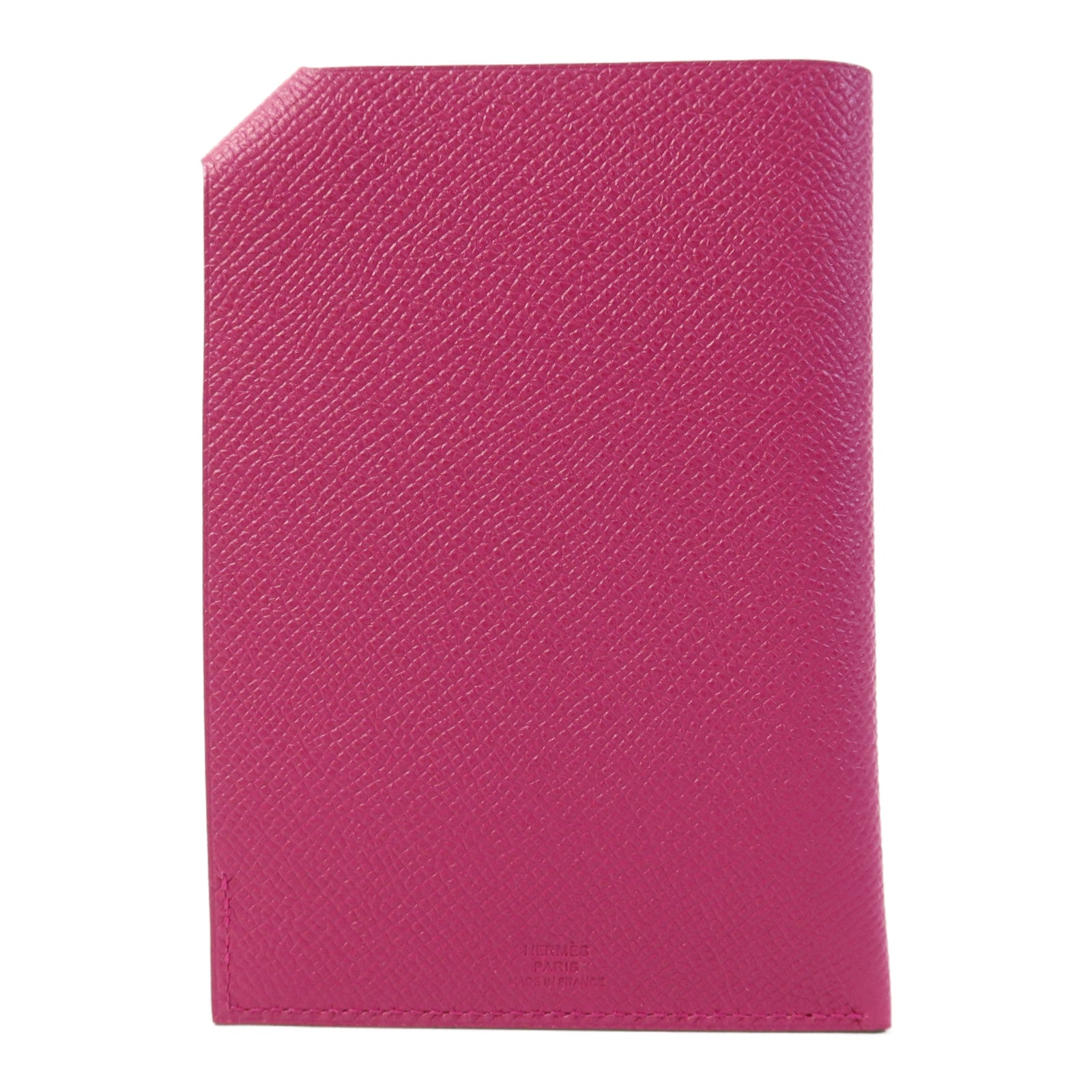 HERMES Epsom皮革Passpart Case銀扣護照套Rose Purple