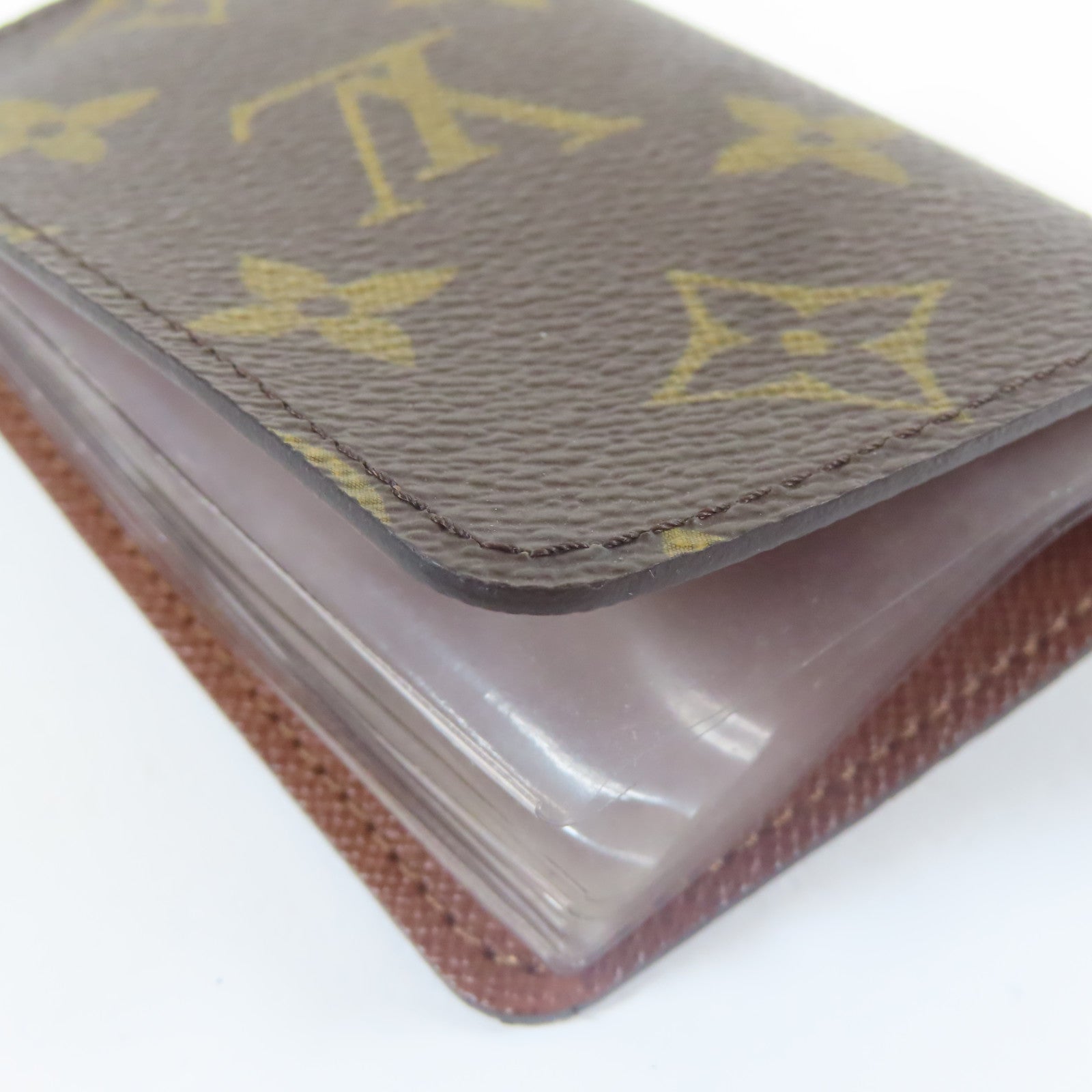 LOUIS VUITTON 【激減優惠】Monogram Porte Cartes Credit Pression Card Case金扣卡片套啡色