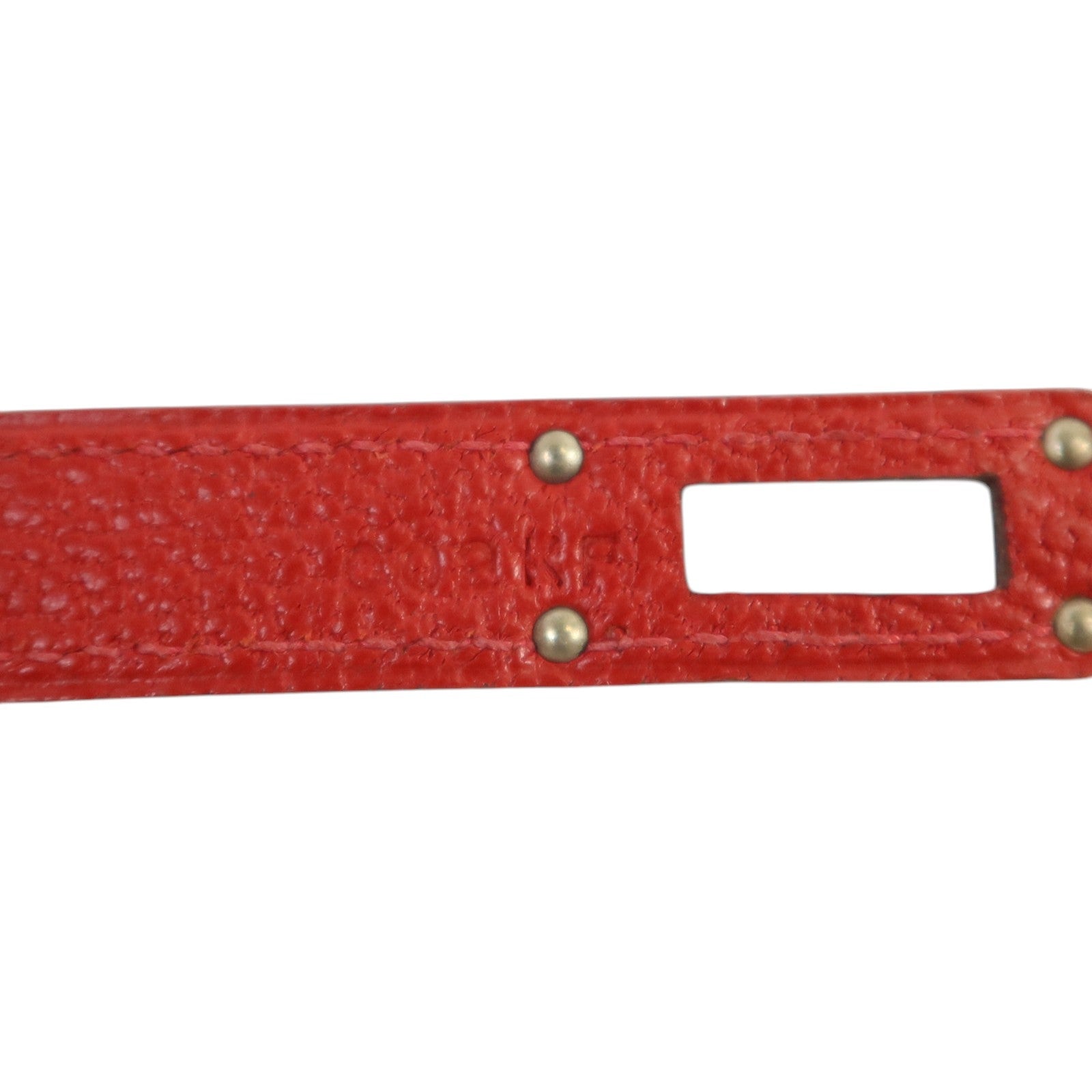HERMES Chevre皮革Kelly Wallet銀扣長錢包Rouge Vif