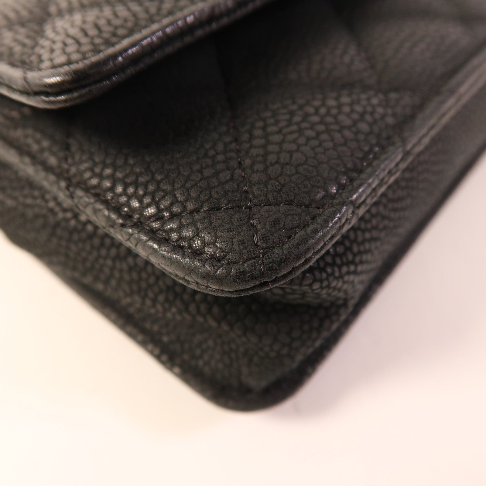 CHANEL 牛皮皮革WOC Wallet On Chain銀扣鏈帶肩背袋