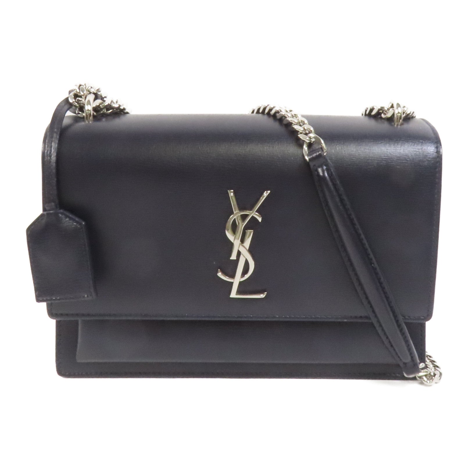 SAINT LAURENT 【激減優惠】牛皮皮革Sunset Medium銀扣肩背袋