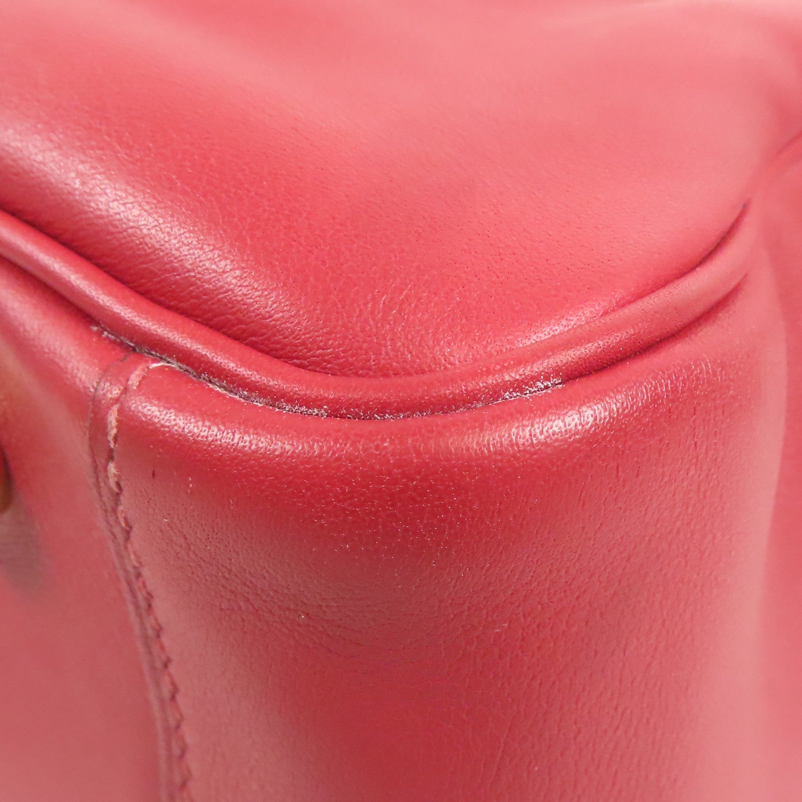 HERMES GHW Lindy 30 2 Way Shoulder Bag Veau Swift Leather Rouge Piment Red