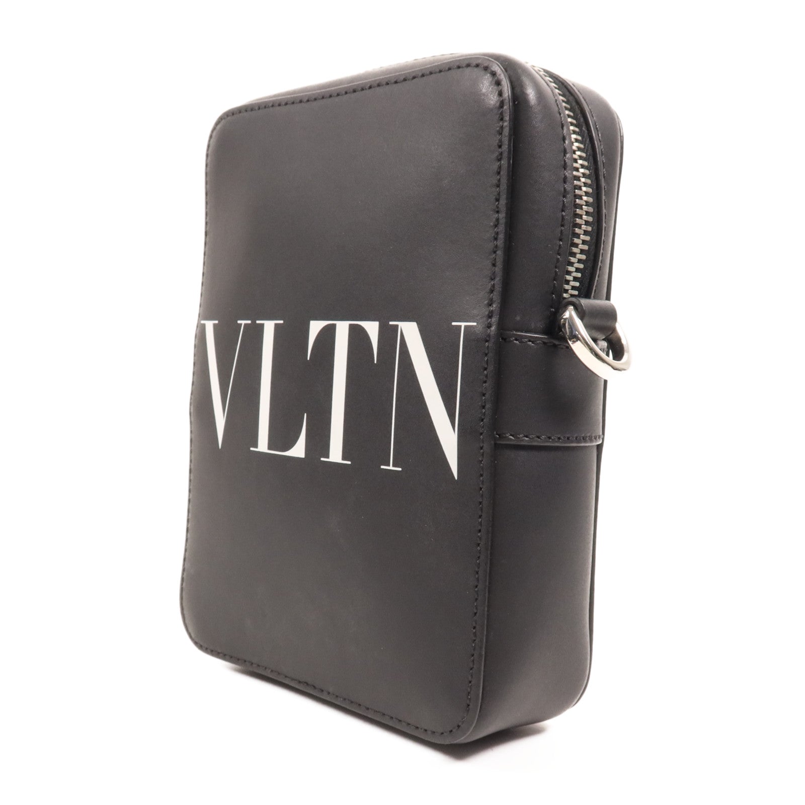Valentino 【激減優惠】牛皮皮革Shoulder Bag銀扣肩背袋