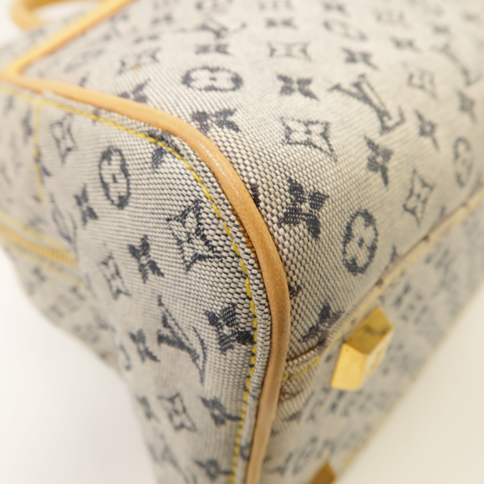 LOUIS VUITTON 【激減優惠】Monogram Mini Marie Hand Bag金扣肩背袋藍色