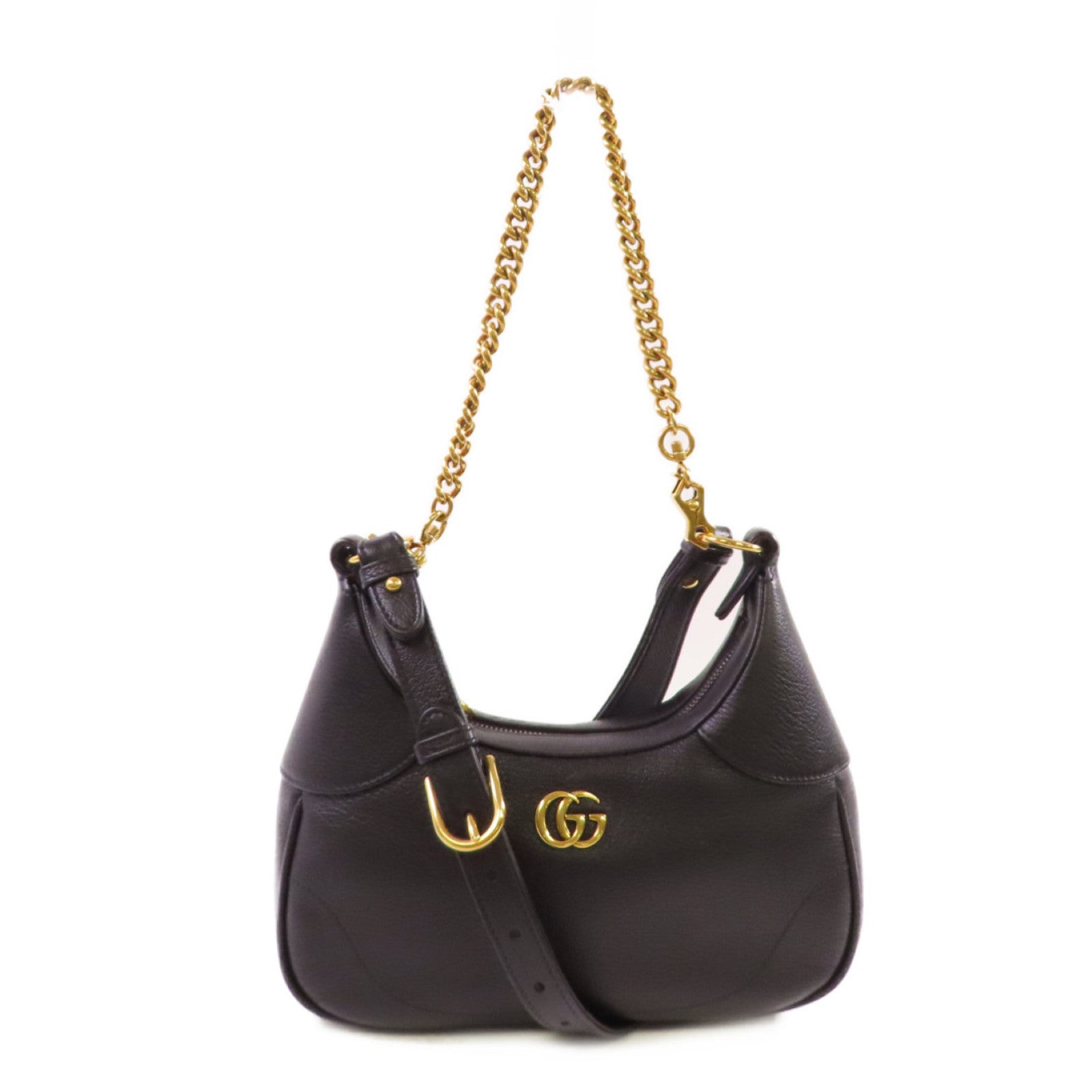 GUCCI 牛皮皮革Aphrodite Shoulder Bag金扣肩背袋黑色