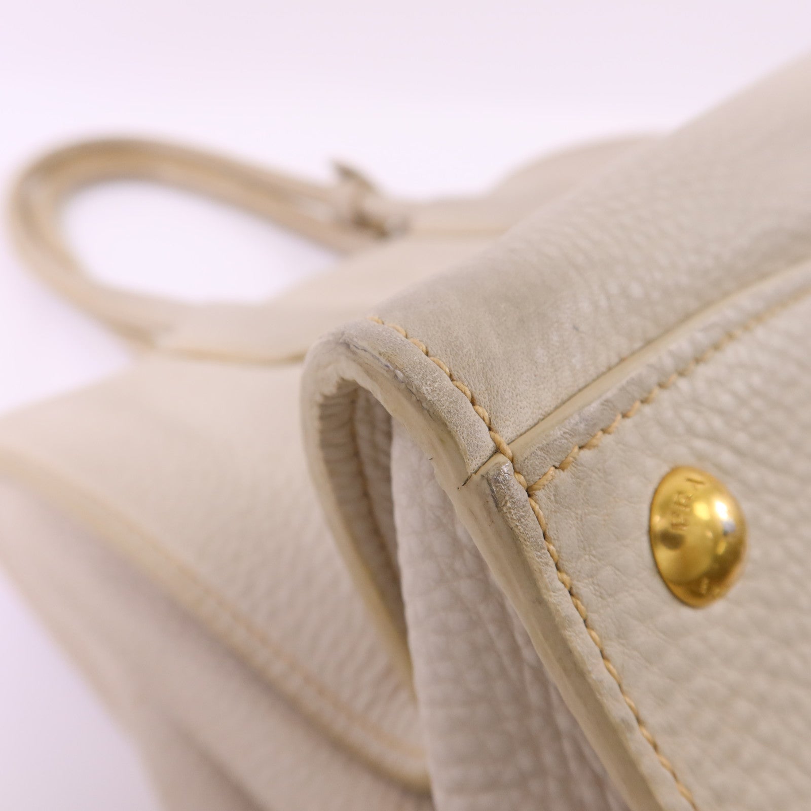 PRADA 牛皮皮革2 Way Shoulder Bag金扣手挽肩背兩用袋