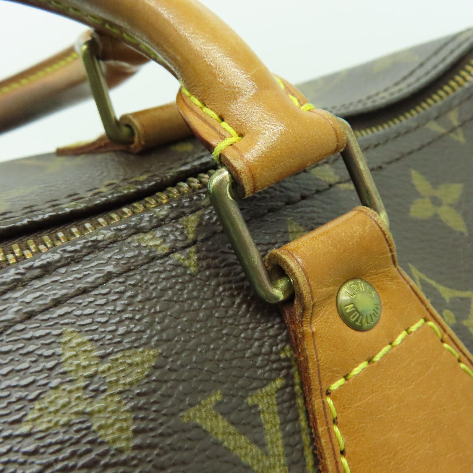 LOUIS VUITTON 【清倉大減價】Monogram Speedy 35金扣手挽袋棕色