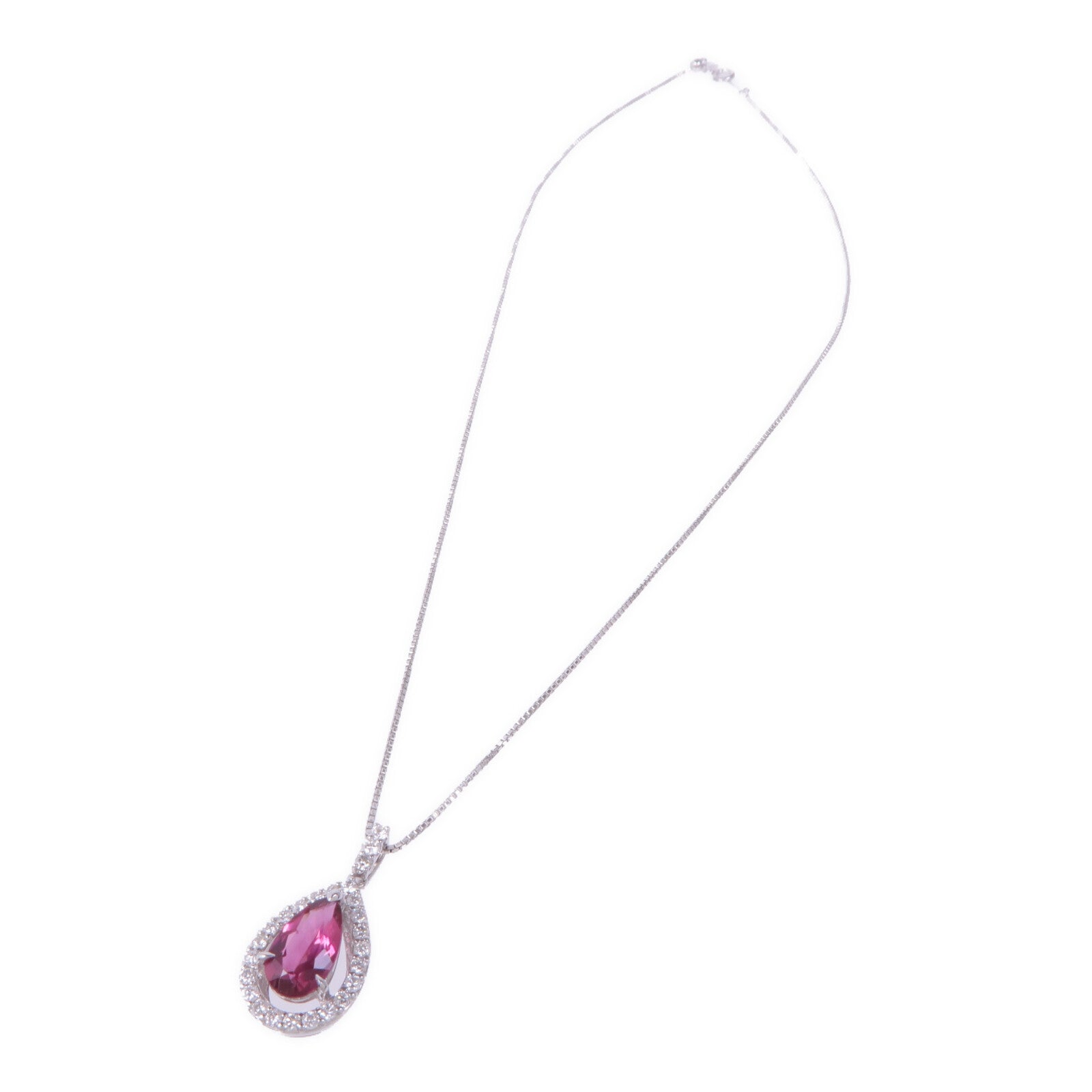 JEWELRY 【激減優惠】18K/14K白金Tourmaline Diamond Necklace碧璽/鑽石項鍊