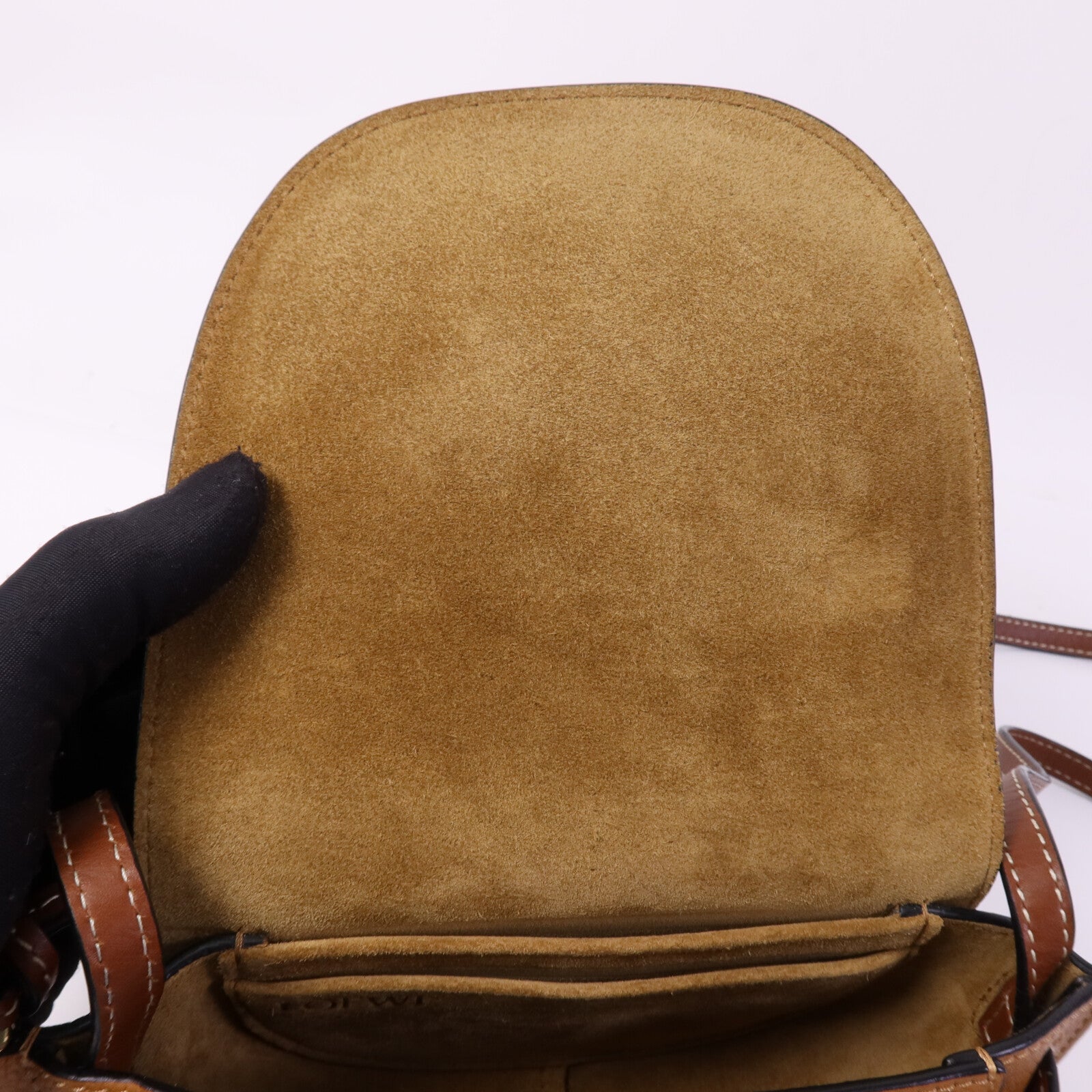 LOEWE 牛皮皮革Mini Gate金扣肩背袋