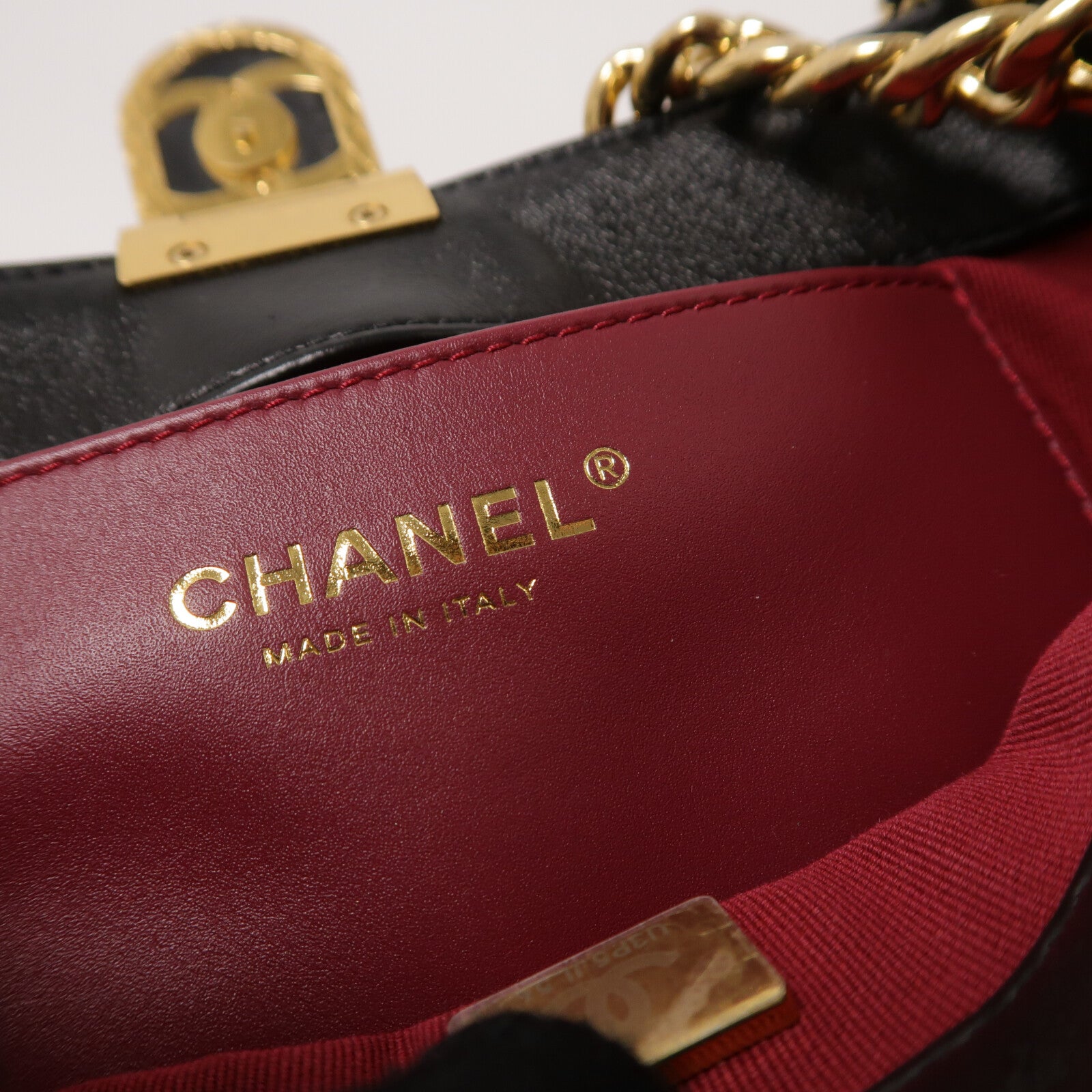 CHANEL 羊皮皮革Chain Shoulder手挽肩背兩用袋