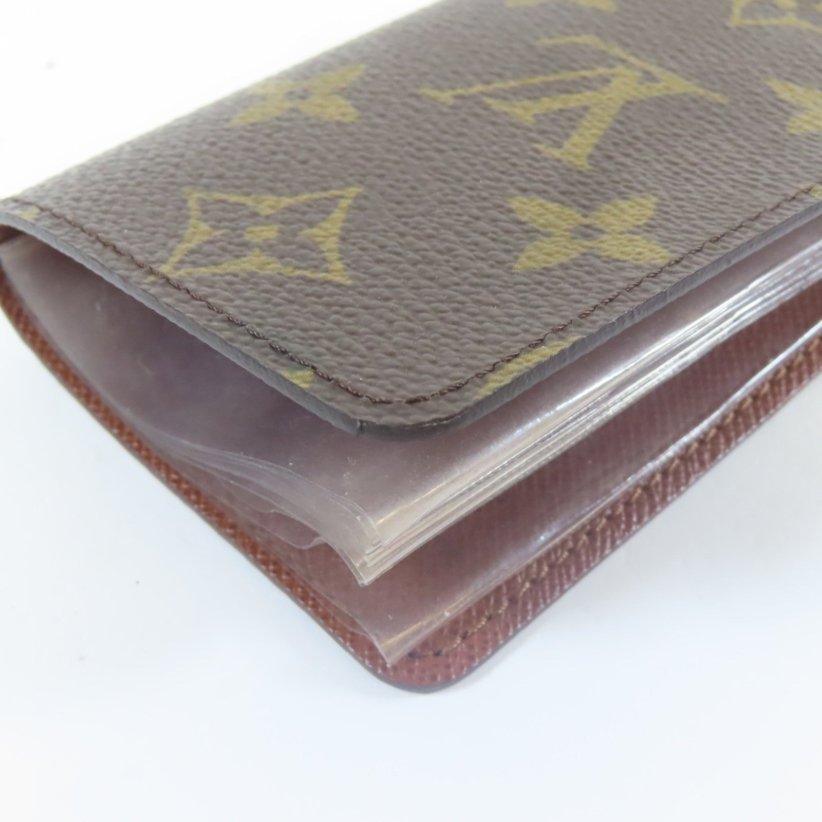 LOUIS VUITTON 【激減優惠】Monogram Porte Cartes Credit Pression Card Case金扣卡片套啡色