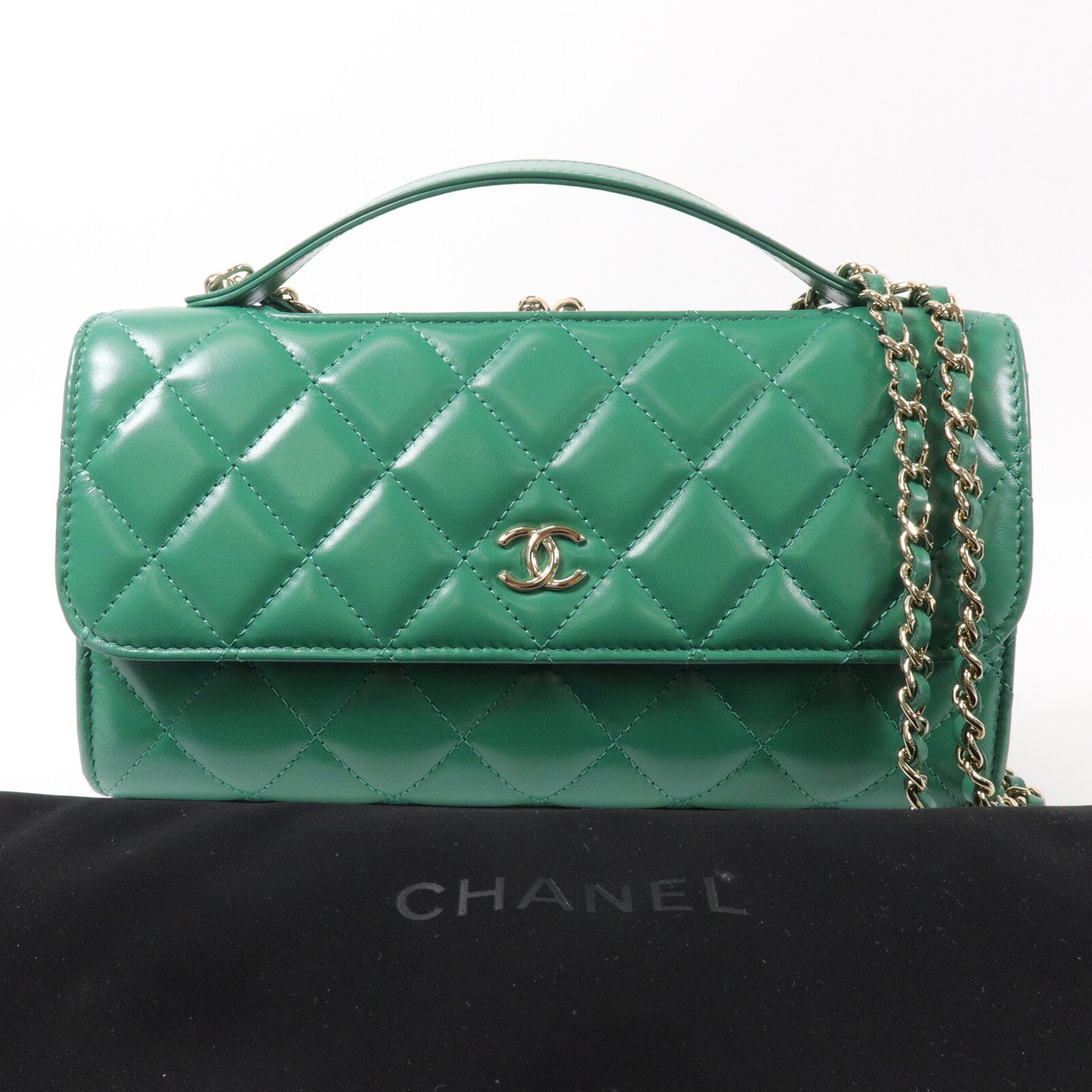 CHANEL 羊皮皮革Trendy CC Wallet On Chain鏈帶手挽肩背兩用袋