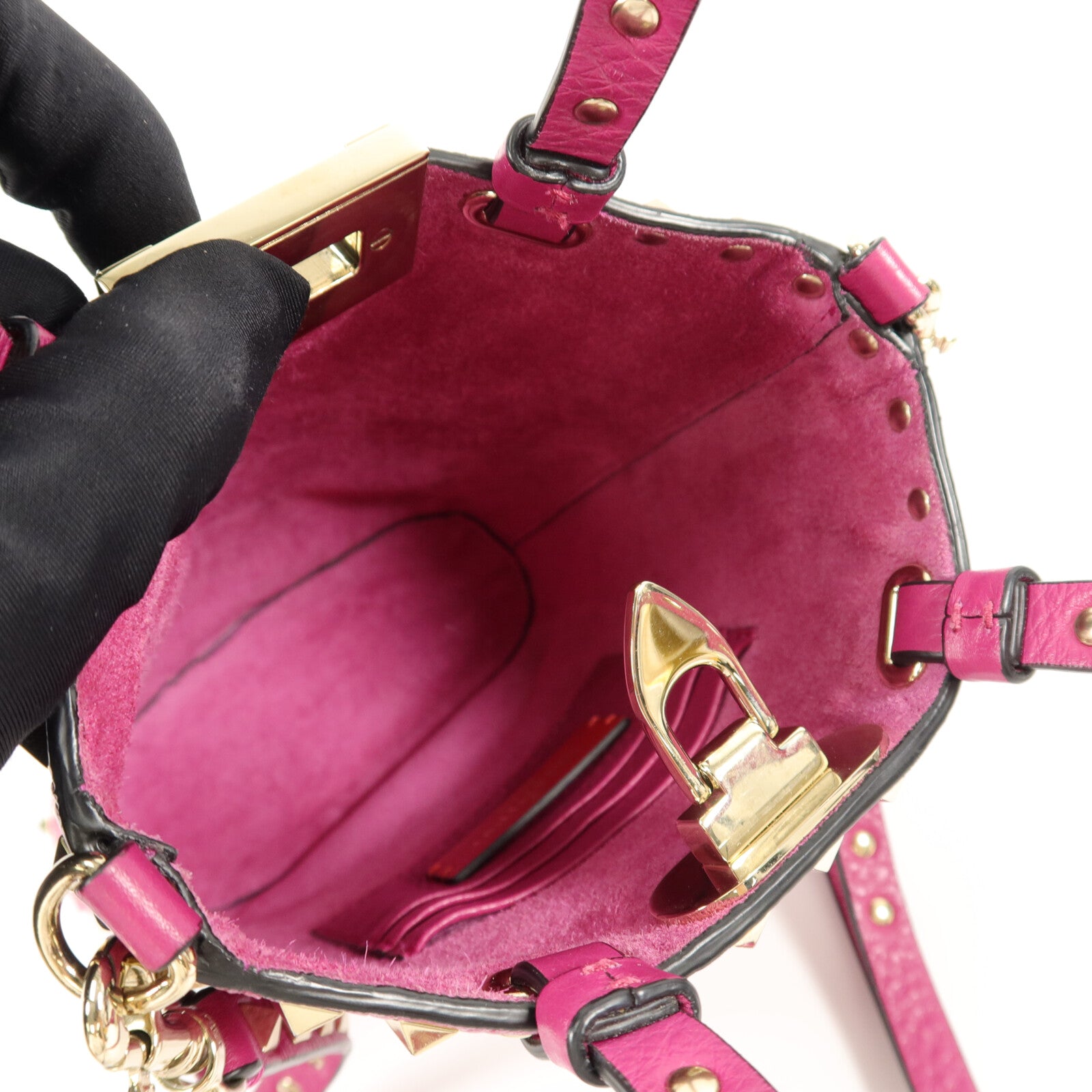 Valentino 牛皮皮革Bucket Bag手挽肩背兩用袋