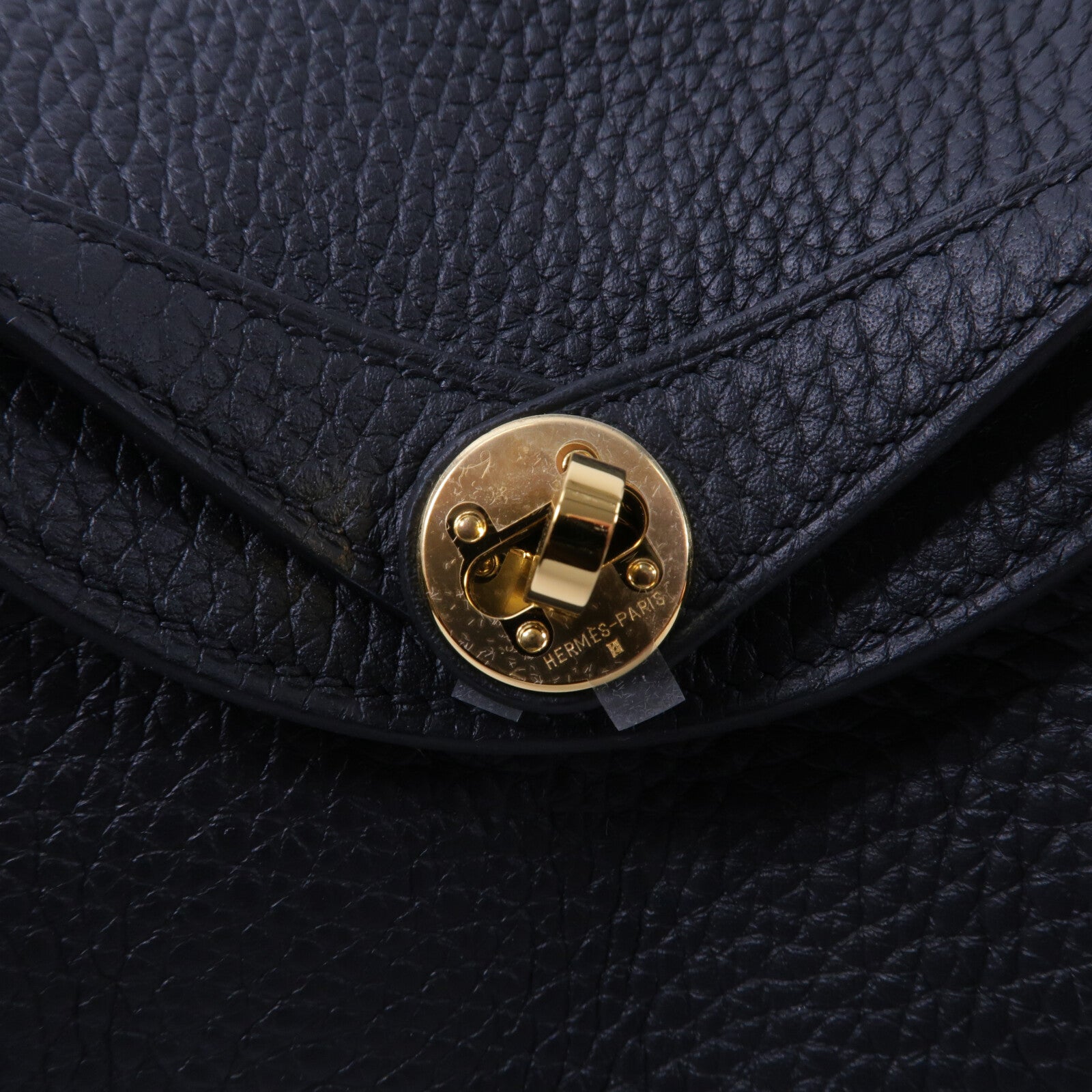 HERMES Clemence皮革Mini Lindy手挽肩背兩用袋Noir