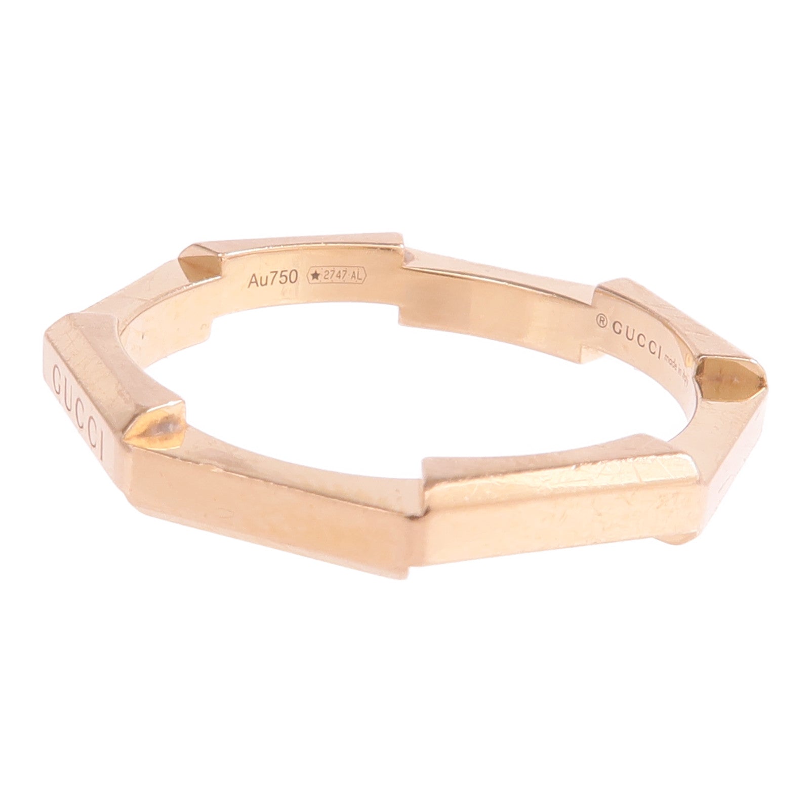 GUCCI 18K玫瑰金Link To Love Ring戒指