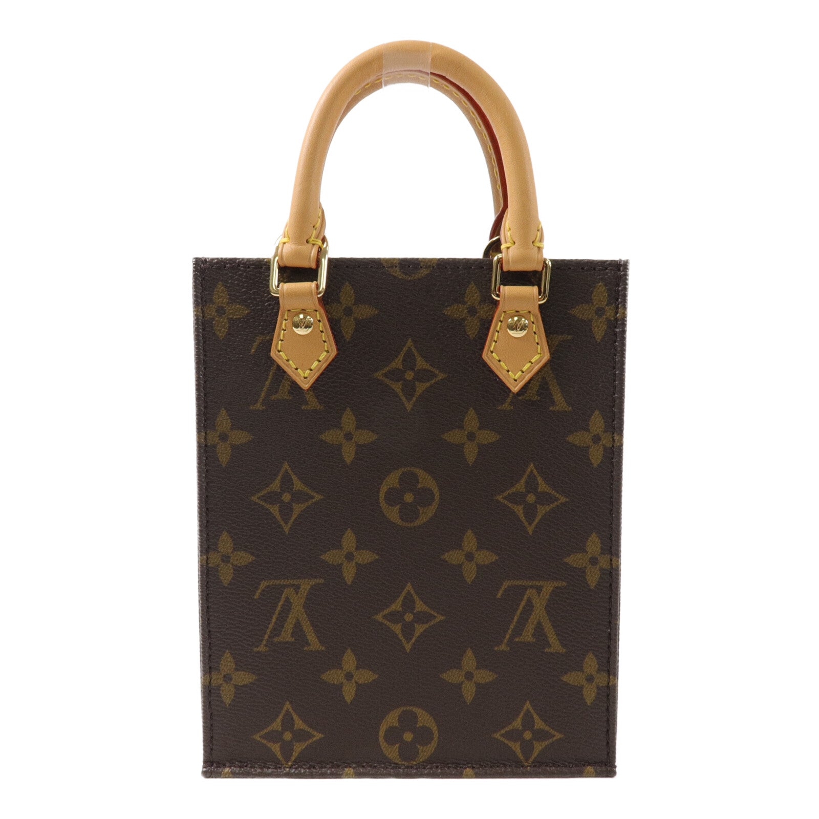 LOUIS VUITTON Monogram Petit Sac Plat手挽肩背兩用袋