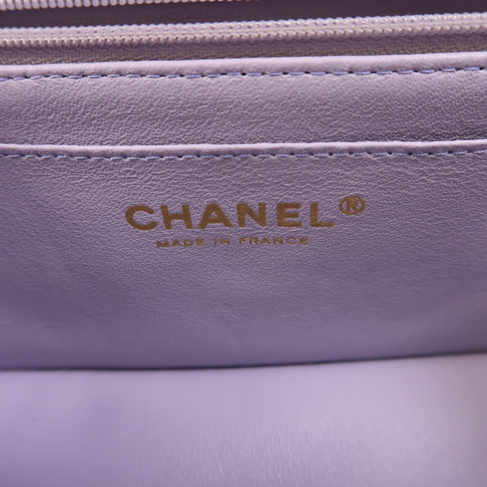 CHANEL 羊皮皮革Mini Flap Bag With Top Handle金扣手挽肩背兩用袋