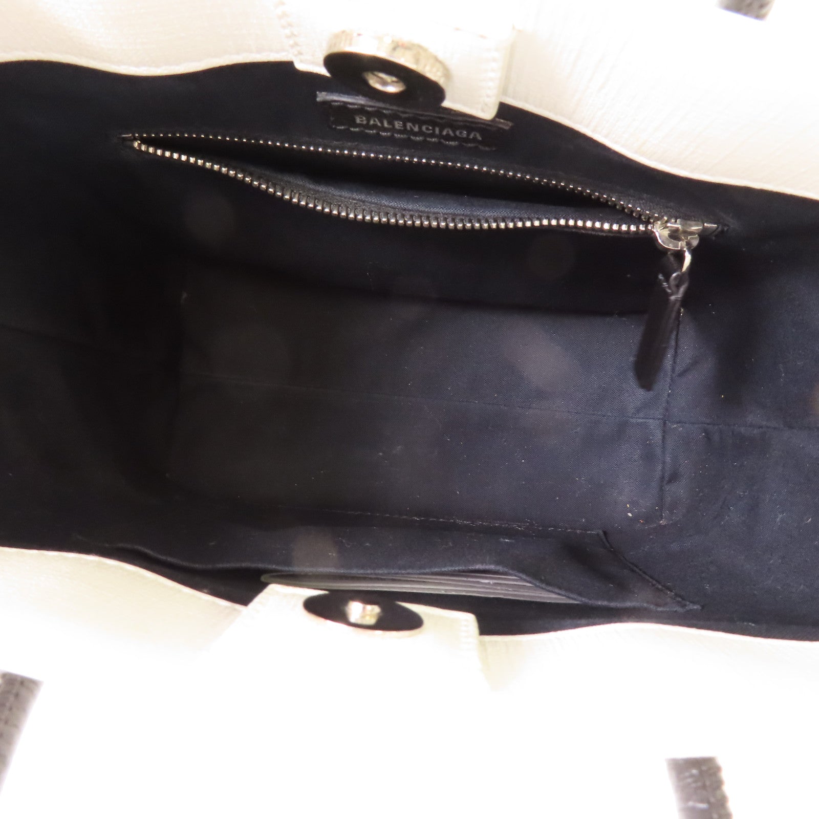 BALENCIAGA SHW Shopping Tote XXS 2 Way Shoulder Bag 597858 Leather White