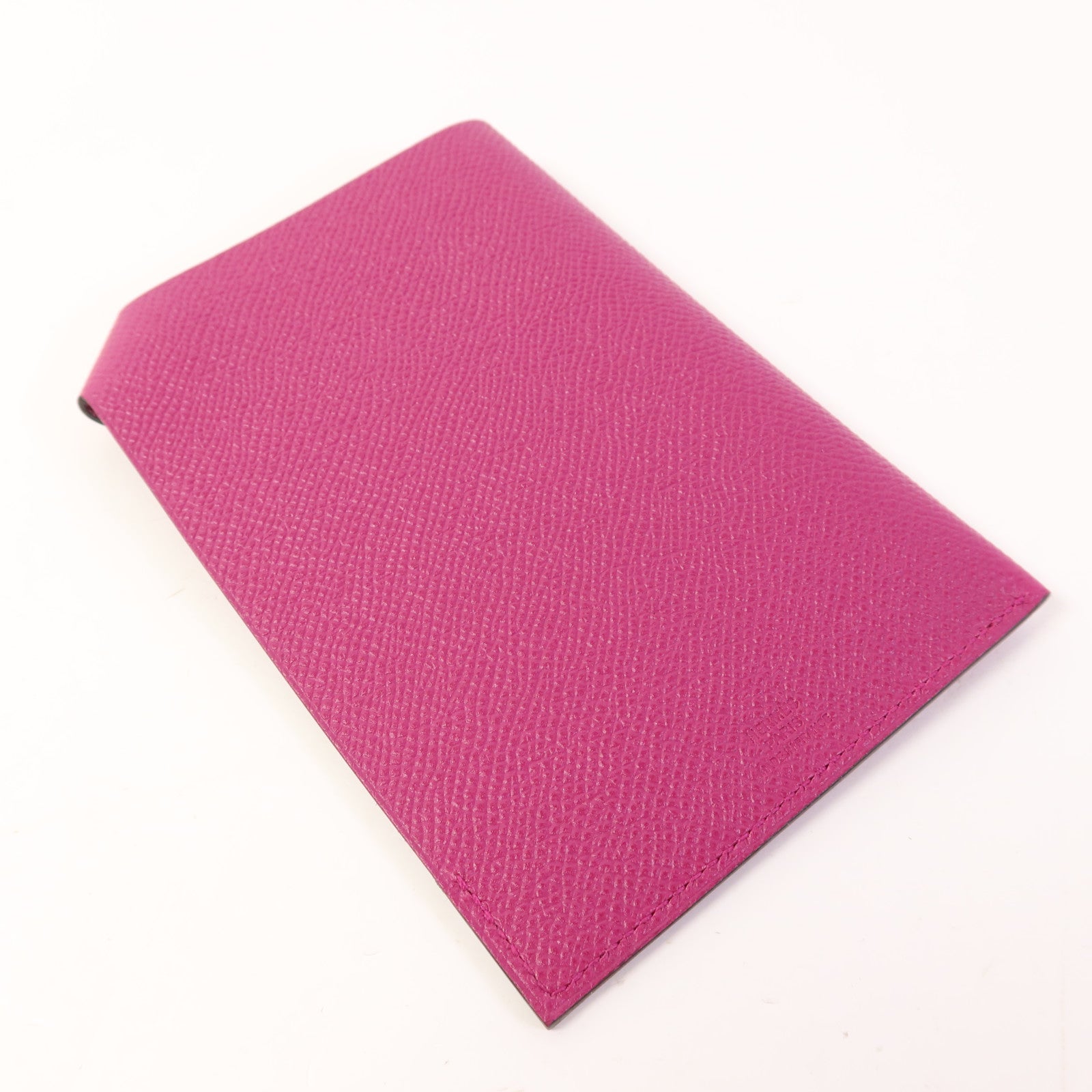 HERMES Epsom皮革Passpart Case銀扣護照套Rose Purple
