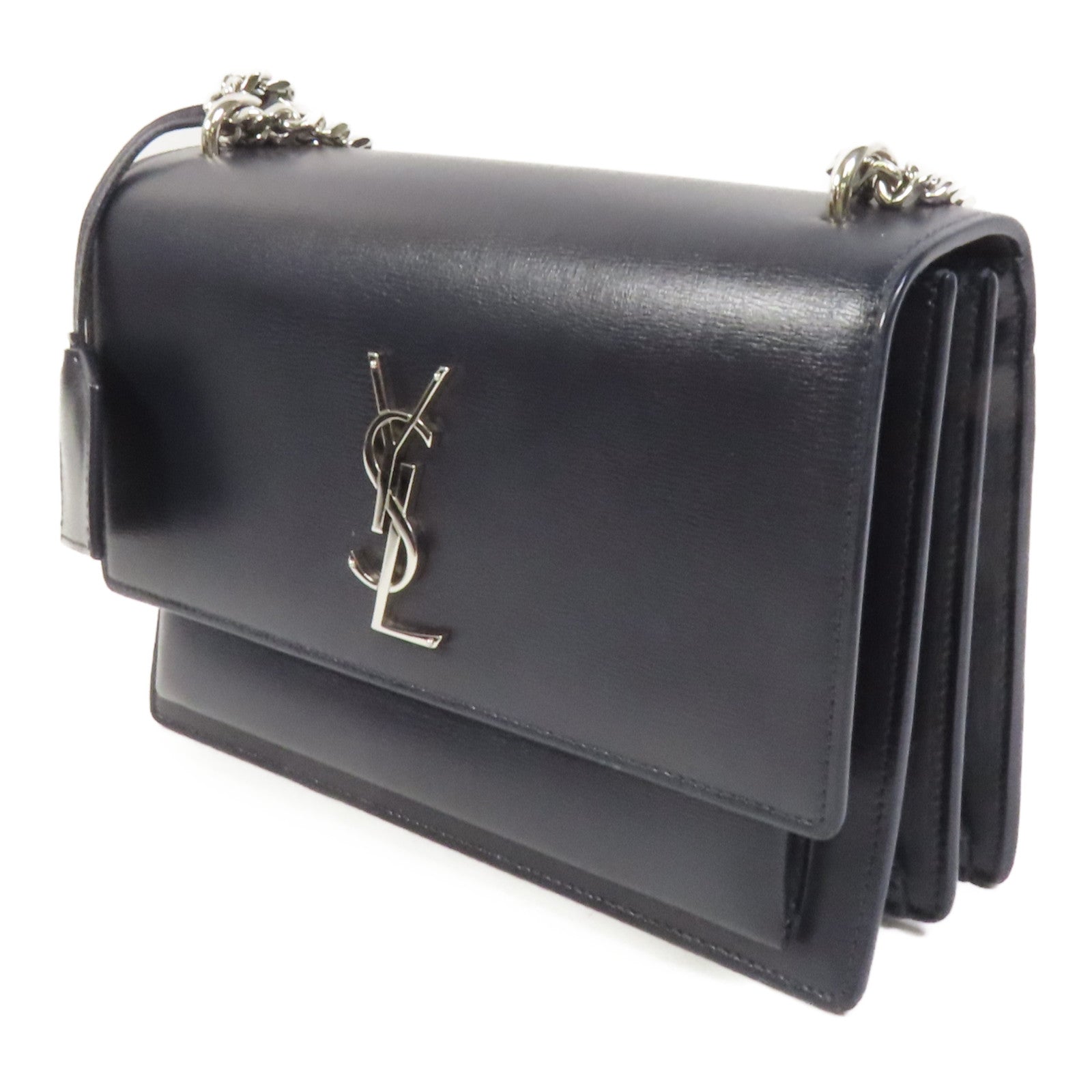 SAINT LAURENT 【激減優惠】牛皮皮革Sunset Medium銀扣肩背袋