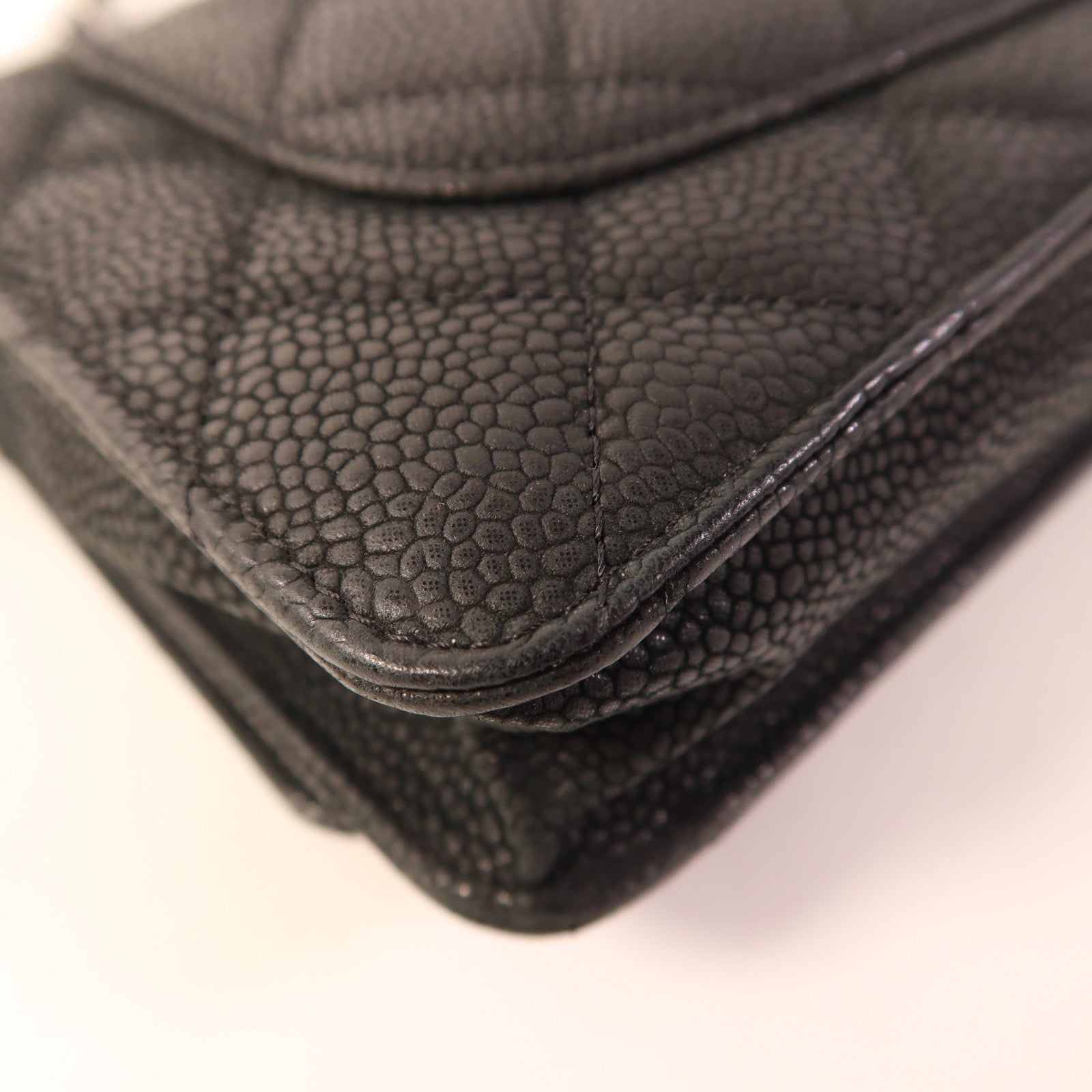 CHANEL 牛皮皮革WOC Wallet On Chain銀扣鏈帶肩背袋