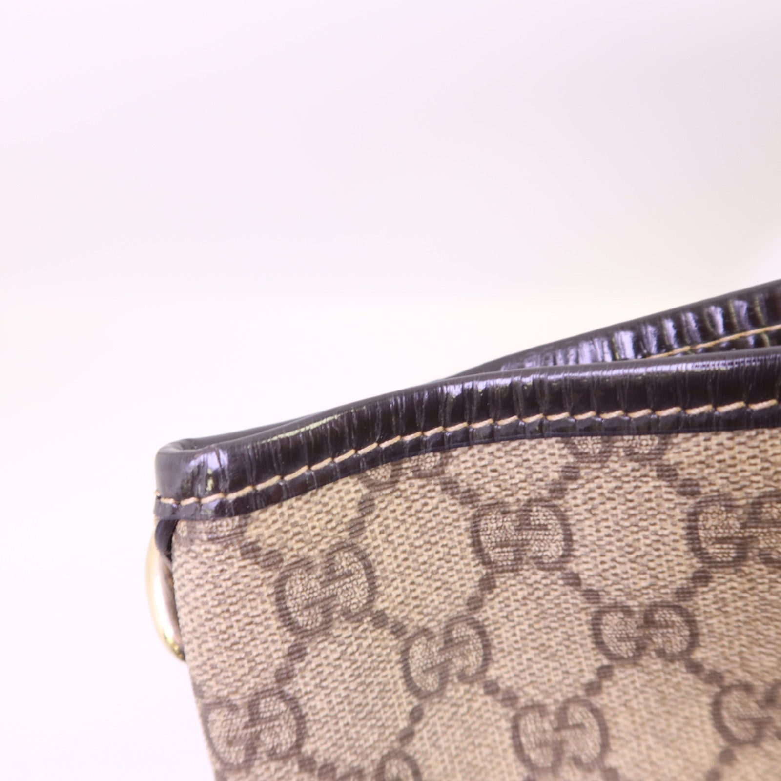 GUCCI 塗層帆布Tote Bag金扣肩背袋