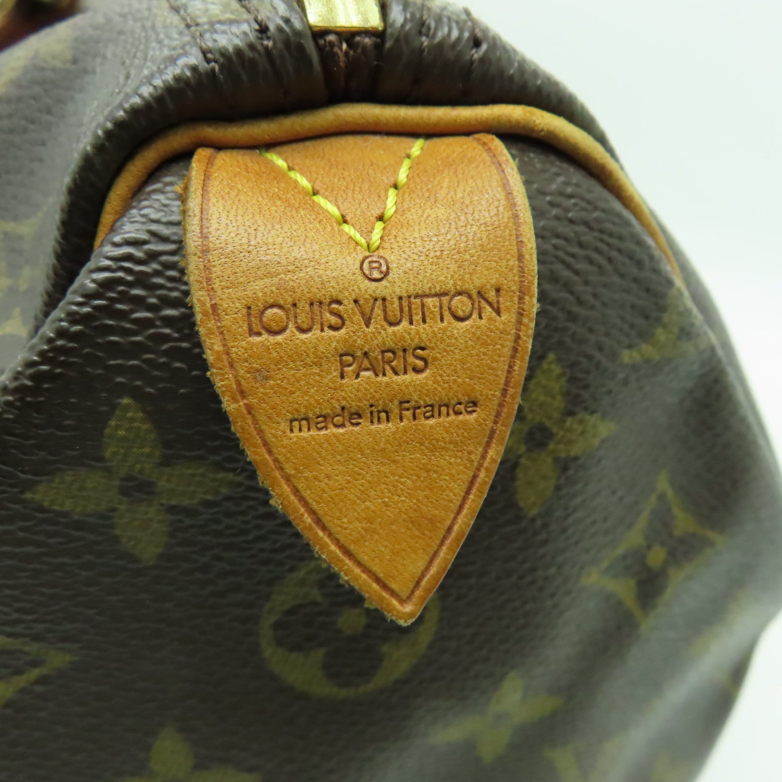 LOUIS VUITTON 【清倉大減價】Monogram Speedy 35金扣手挽袋棕色